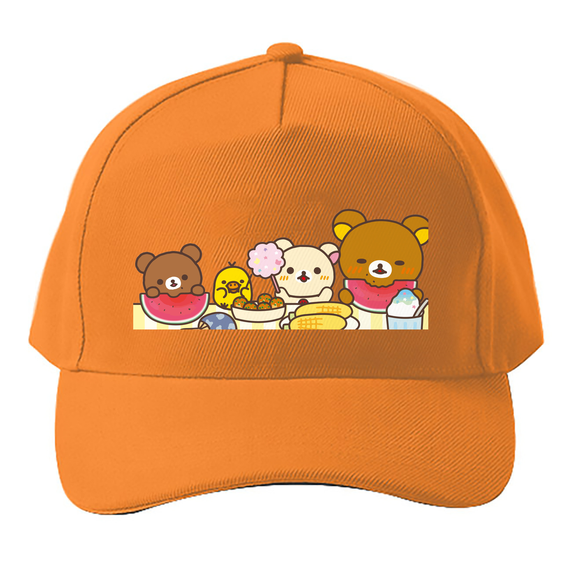 （画像用） リラックマ リラックマ キイロイトリ Rilakkuma Korilakkuma Kiiroitori ベースボールキャップ 綿100％ 男女兼用 帽子 スポーツ