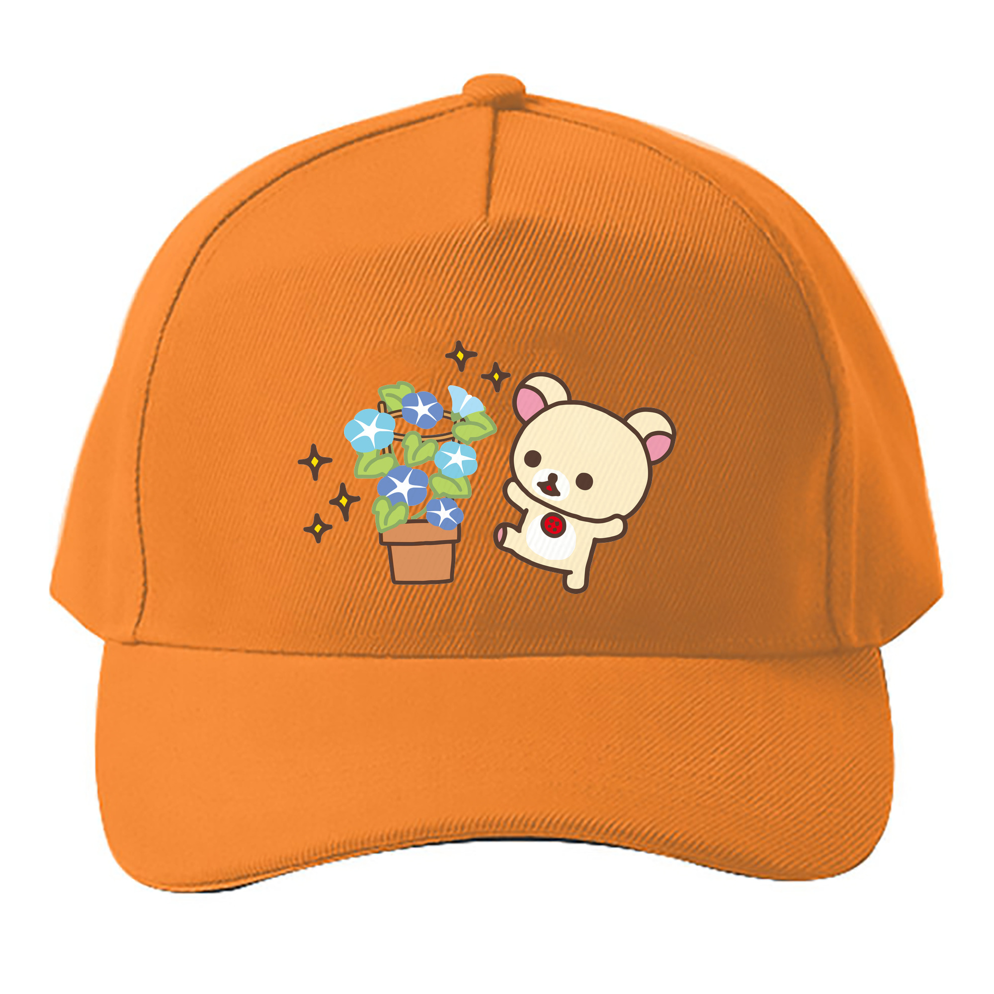 （画像用） リラックマ リラックマ キイロイトリ Rilakkuma Korilakkuma Kiiroitori ベースボールキャップ 綿100％ 男女兼用 帽子 スポーツ