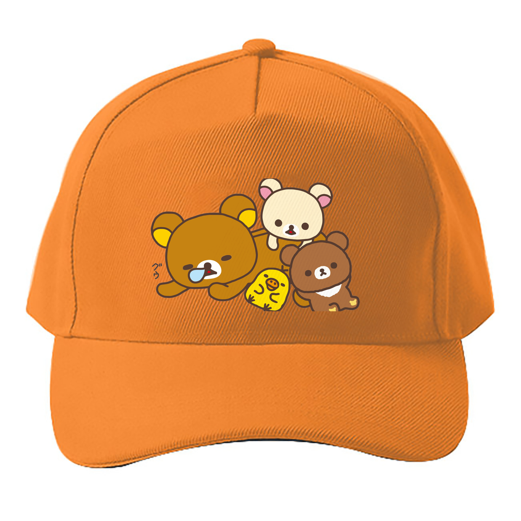 （画像用） リラックマ リラックマ キイロイトリ Rilakkuma Korilakkuma Kiiroitori ベースボールキャップ 綿100％ 男女兼用 帽子 スポーツ