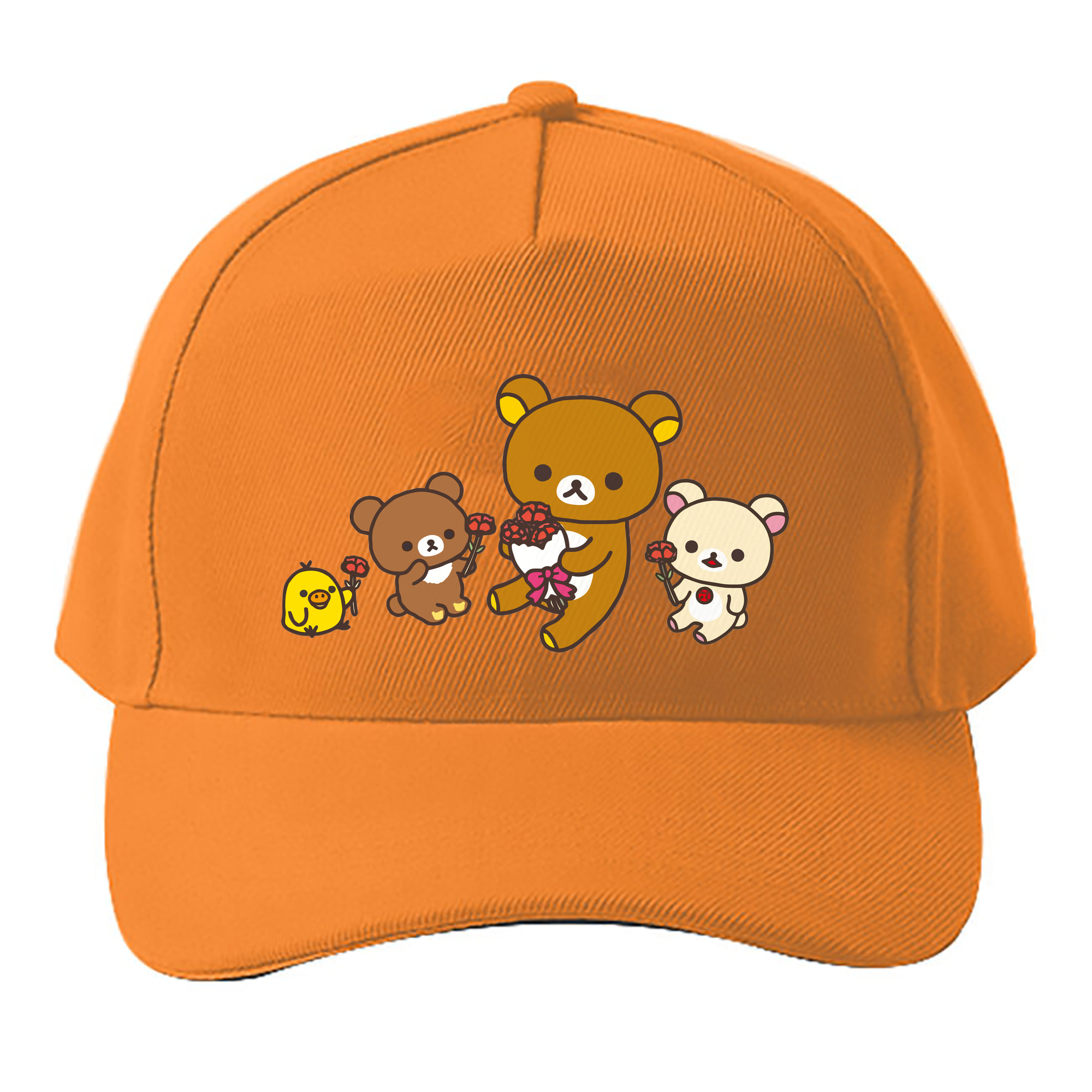 （画像用） リラックマ リラックマ キイロイトリ Rilakkuma Korilakkuma Kiiroitori ベースボールキャップ 綿100％ 男女兼用 帽子 スポーツ