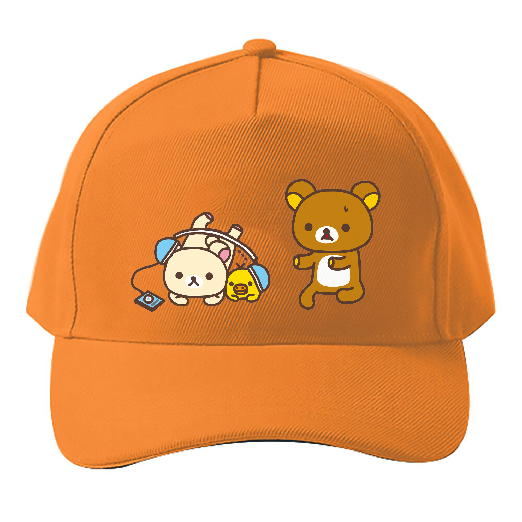 （画像用） リラックマ リラックマ キイロイトリ Rilakkuma Korilakkuma Kiiroitori ベースボールキャップ 綿100％ 男女兼用 帽子 スポーツ