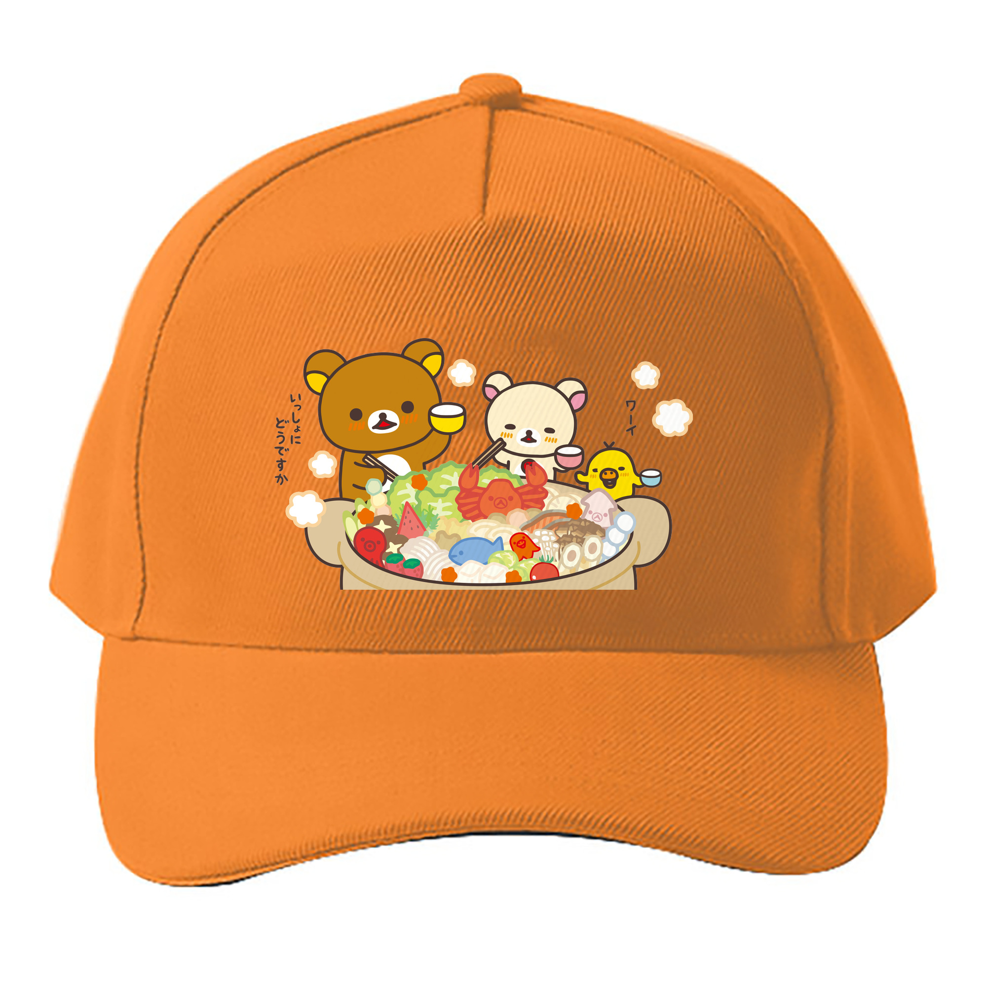 （画像用） リラックマ リラックマ キイロイトリ Rilakkuma Korilakkuma Kiiroitori ベースボールキャップ 綿100％ 男女兼用 帽子 スポーツ
