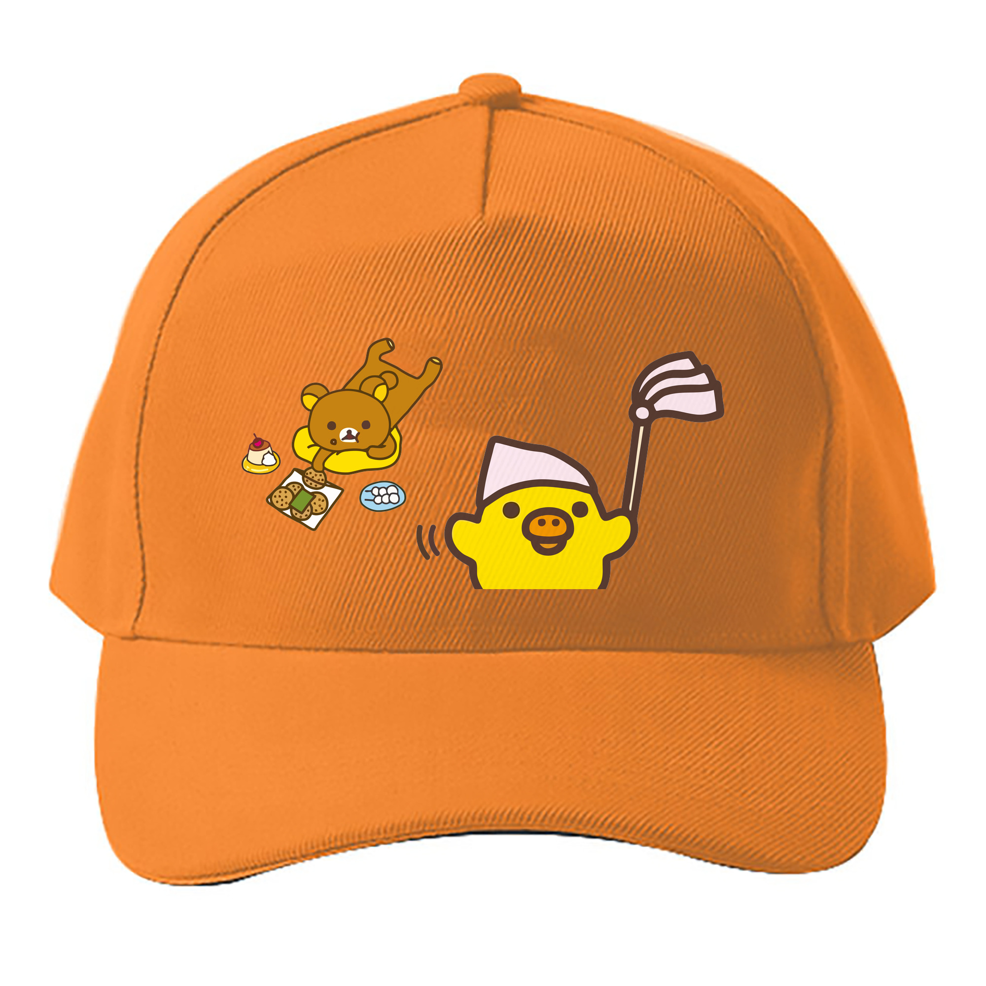 （画像用） リラックマ リラックマ キイロイトリ Rilakkuma Korilakkuma Kiiroitori ベースボールキャップ 綿100％ 男女兼用 帽子 スポーツ