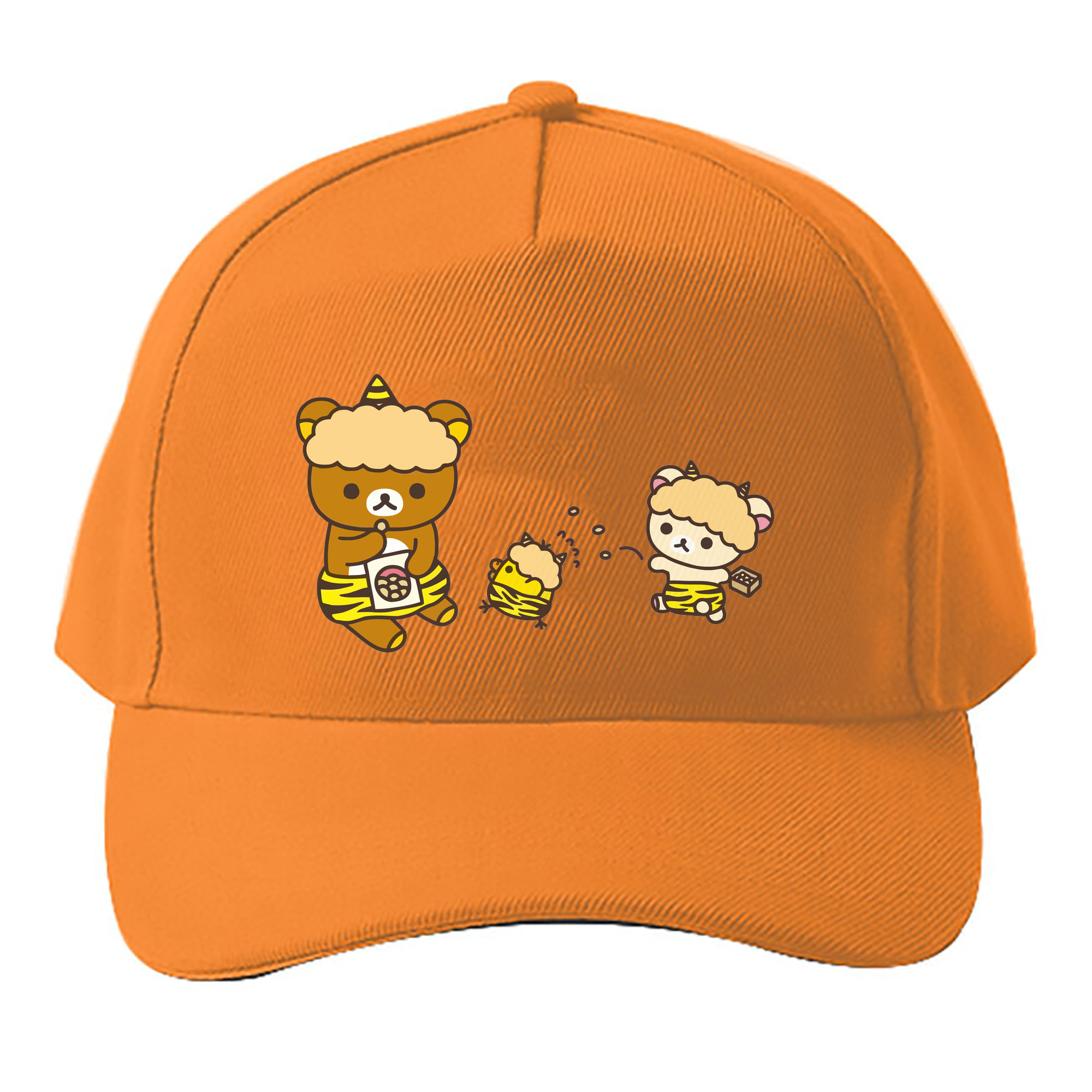（画像用） リラックマ リラックマ キイロイトリ Rilakkuma Korilakkuma Kiiroitori ベースボールキャップ 綿100％ 男女兼用 帽子 スポーツ
