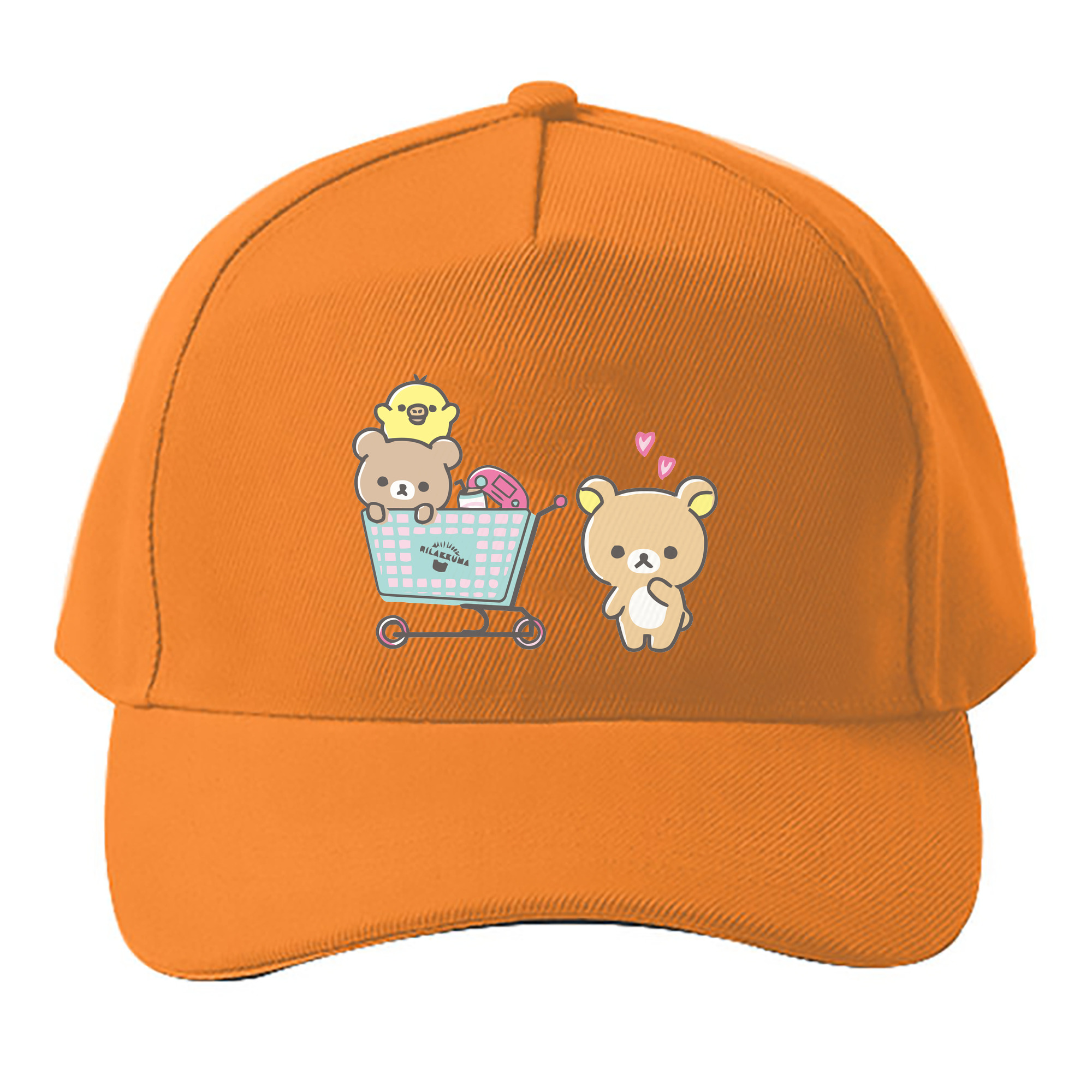 （画像用） リラックマ リラックマ キイロイトリ Rilakkuma Korilakkuma Kiiroitori ベースボールキャップ 綿100％ 男女兼用 帽子 スポーツ