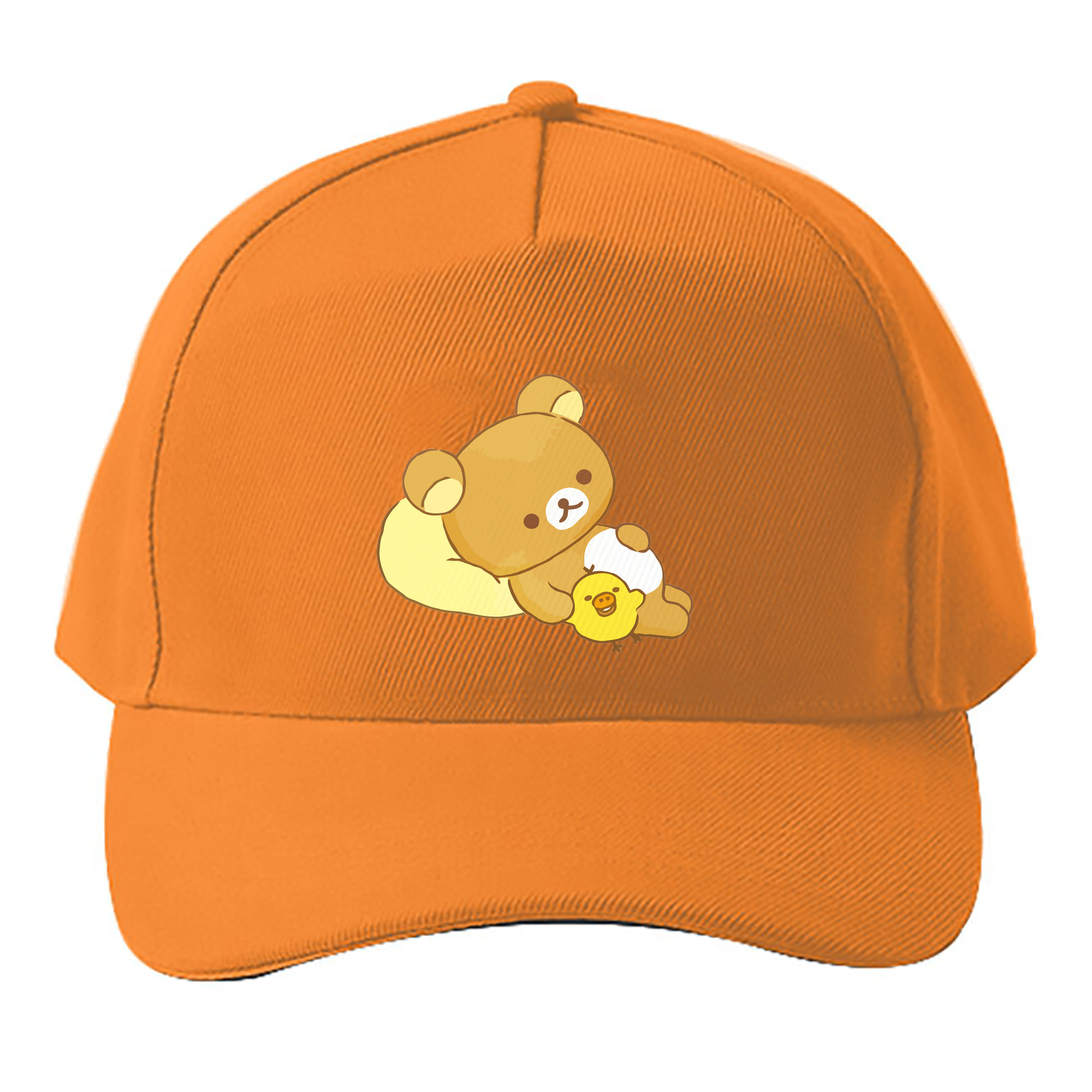 （画像用） リラックマ リラックマ キイロイトリ Rilakkuma Korilakkuma Kiiroitori ベースボールキャップ 綿100％ 男女兼用 帽子 スポーツ
