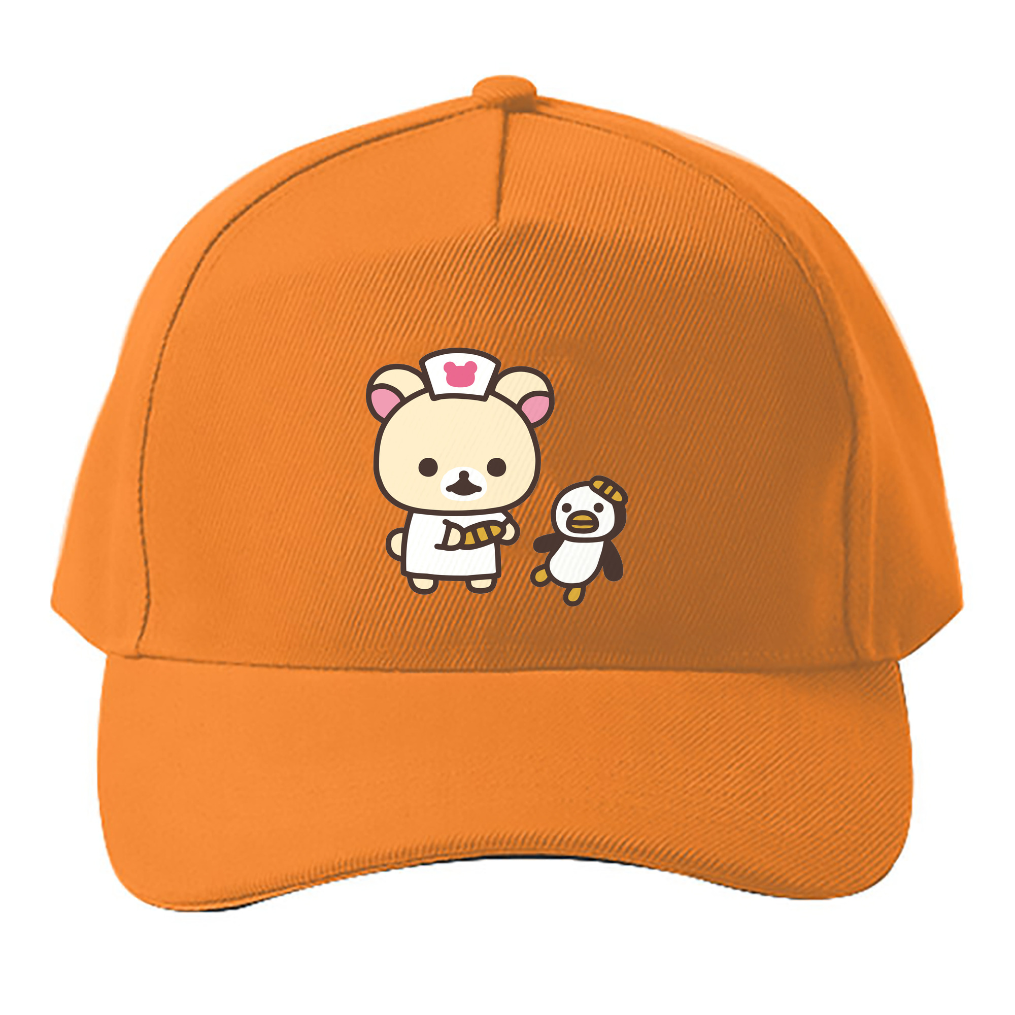 （画像用） リラックマ リラックマ キイロイトリ Rilakkuma Korilakkuma Kiiroitori ベースボールキャップ 綿100％ 男女兼用 帽子 スポーツ
