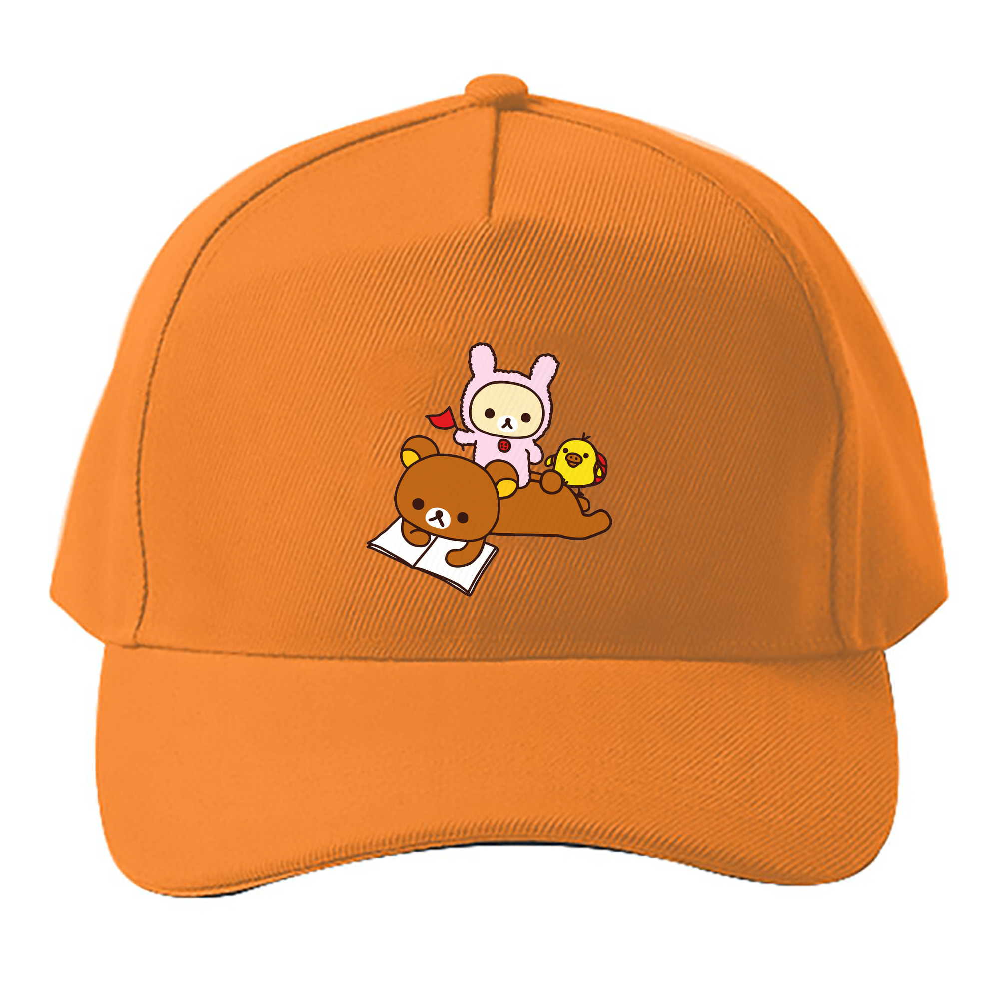 （画像用） リラックマ リラックマ キイロイトリ Rilakkuma Korilakkuma Kiiroitori ベースボールキャップ 綿100％ 男女兼用 帽子 スポーツ