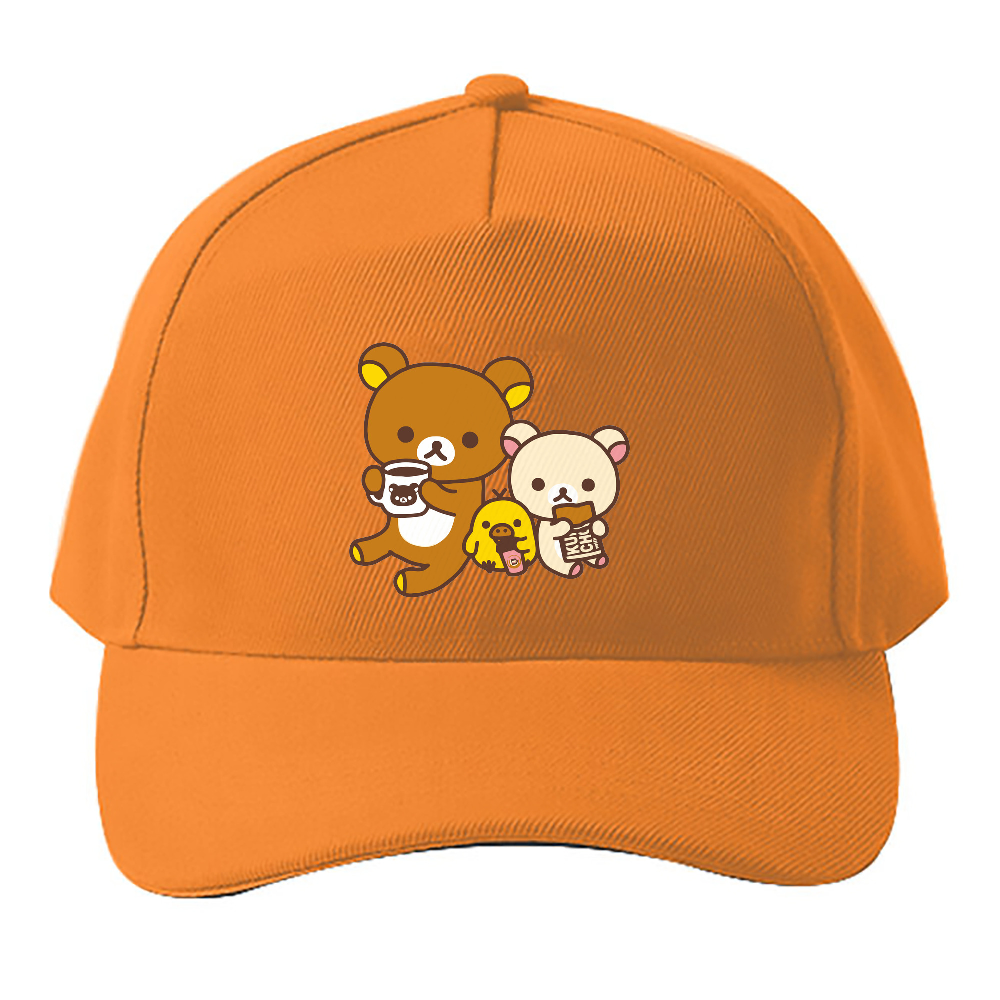 （画像用） リラックマ リラックマ キイロイトリ Rilakkuma Korilakkuma Kiiroitori ベースボールキャップ 綿100％ 男女兼用 帽子 スポーツ