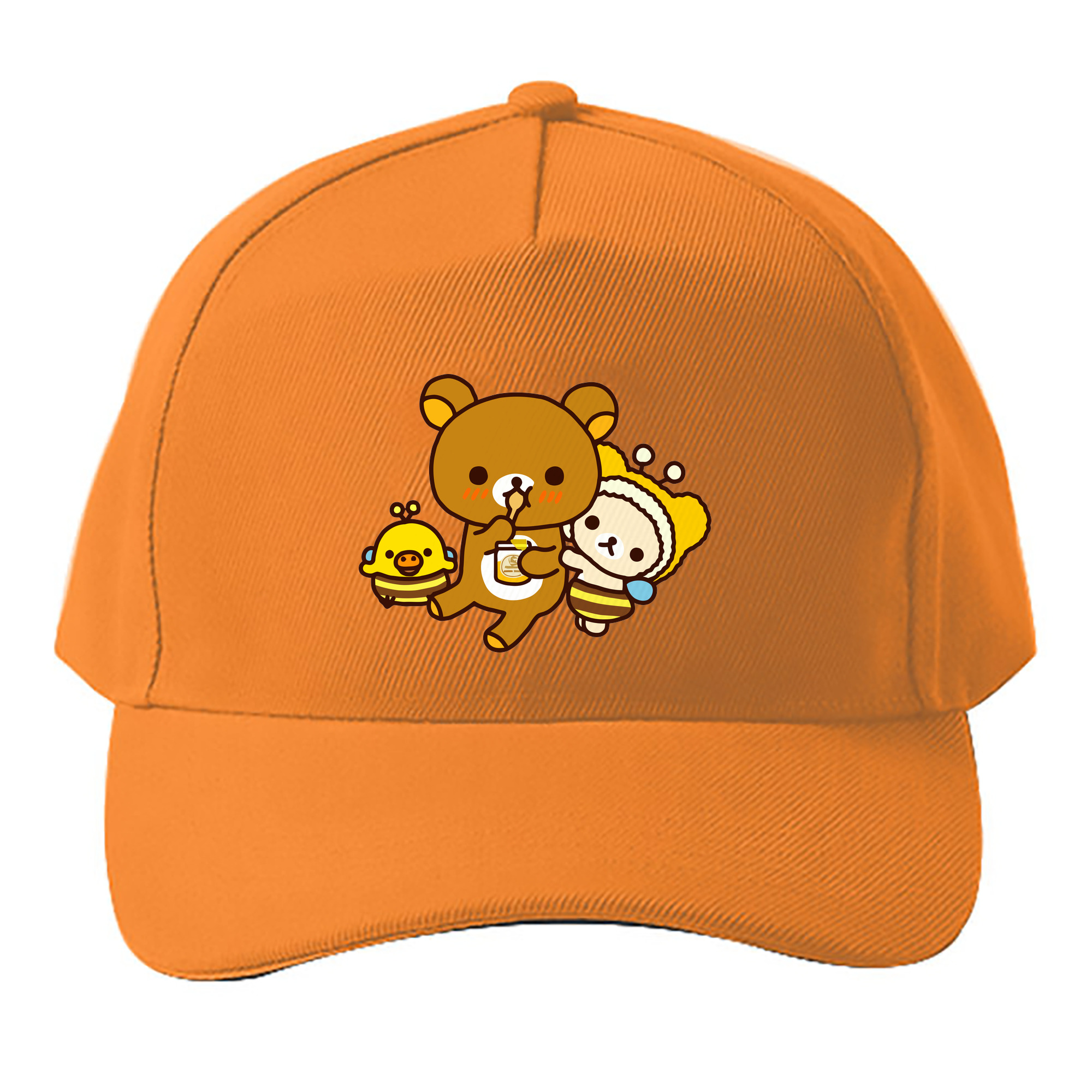 （画像用） リラックマ リラックマ キイロイトリ Rilakkuma Korilakkuma Kiiroitori ベースボールキャップ 綿100％ 男女兼用 帽子 スポーツ