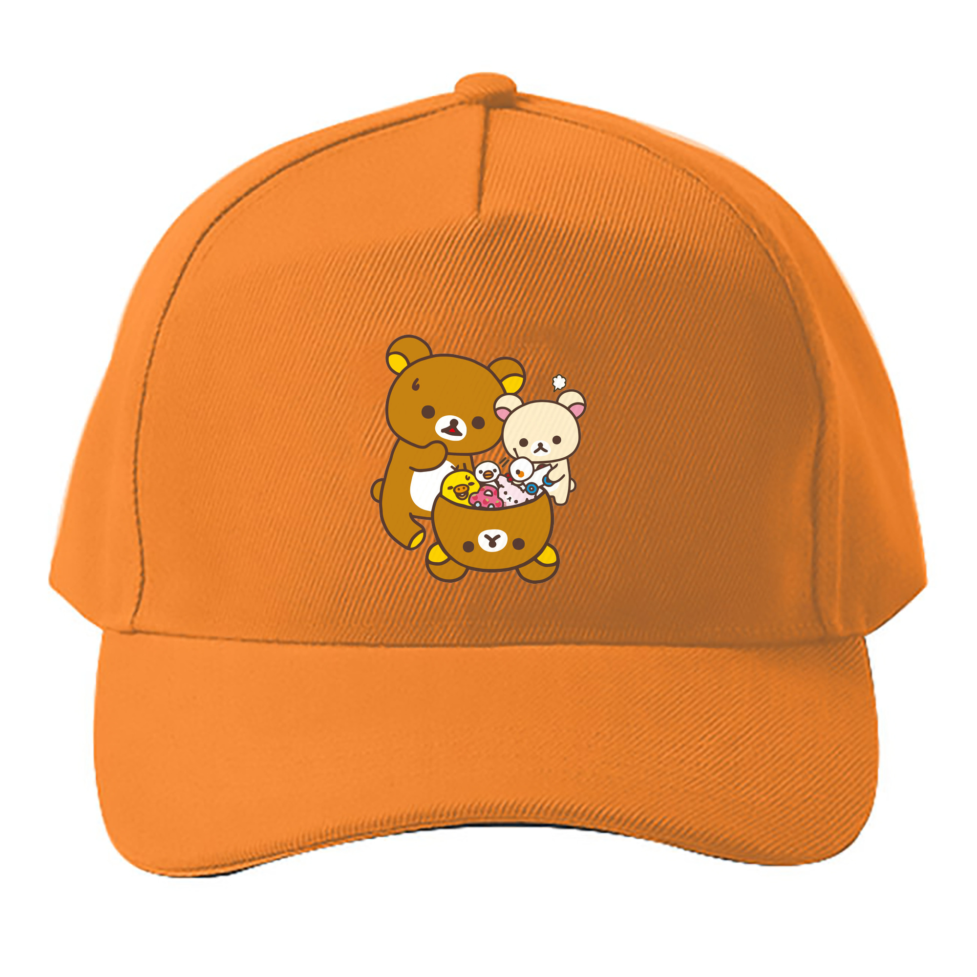 （画像用） リラックマ リラックマ キイロイトリ Rilakkuma Korilakkuma Kiiroitori ベースボールキャップ 綿100％ 男女兼用 帽子 スポーツ