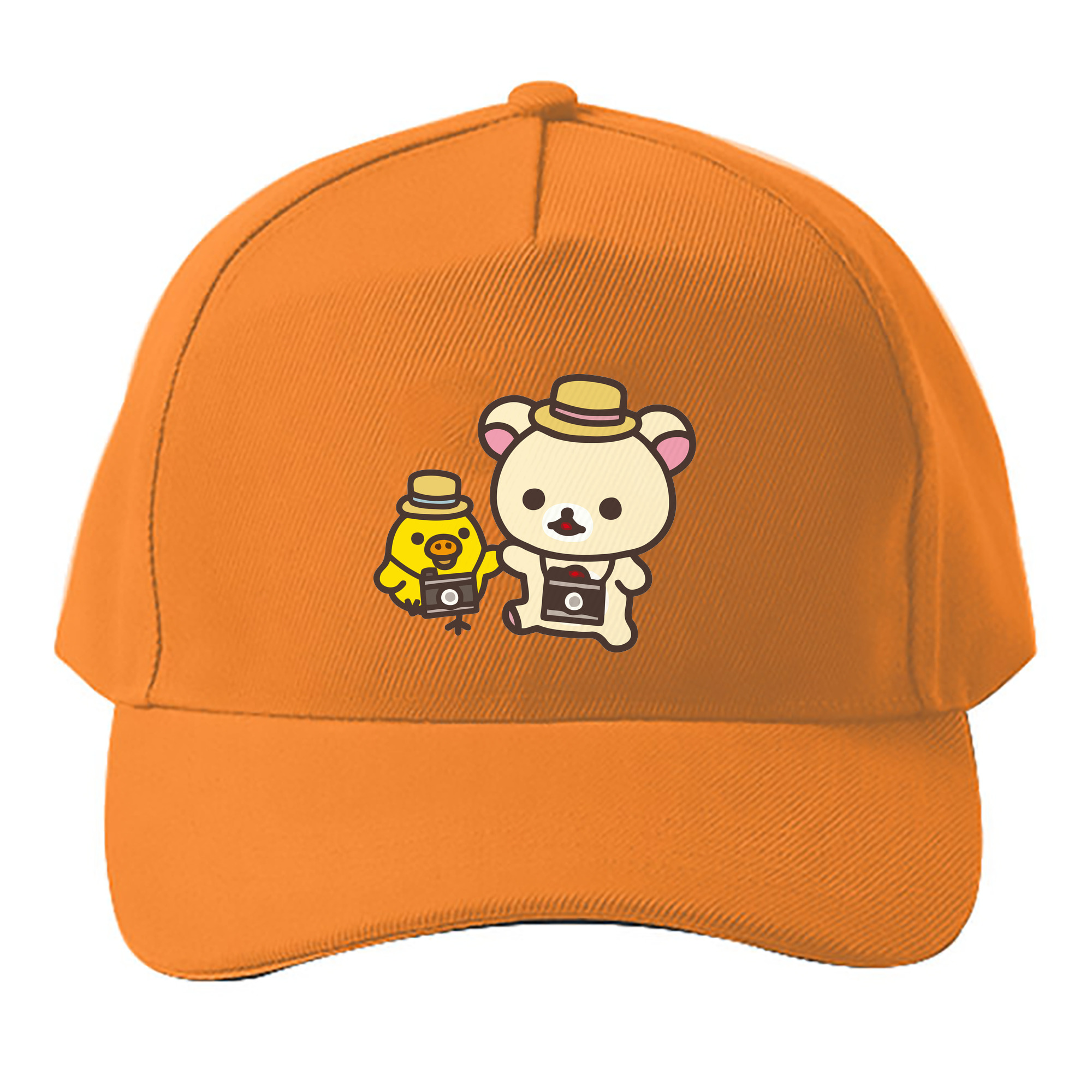 （画像用） リラックマ リラックマ キイロイトリ Rilakkuma Korilakkuma Kiiroitori ベースボールキャップ 綿100％ 男女兼用 帽子 スポーツ