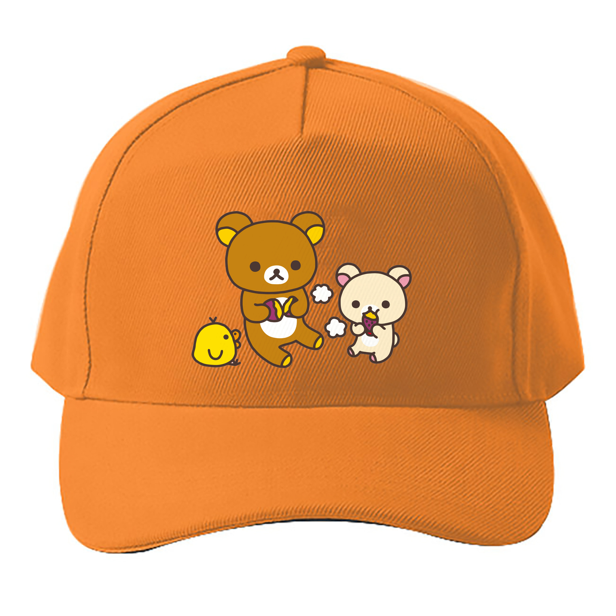 （画像用） リラックマ リラックマ キイロイトリ Rilakkuma Korilakkuma Kiiroitori ベースボールキャップ 綿100％ 男女兼用 帽子 スポーツ