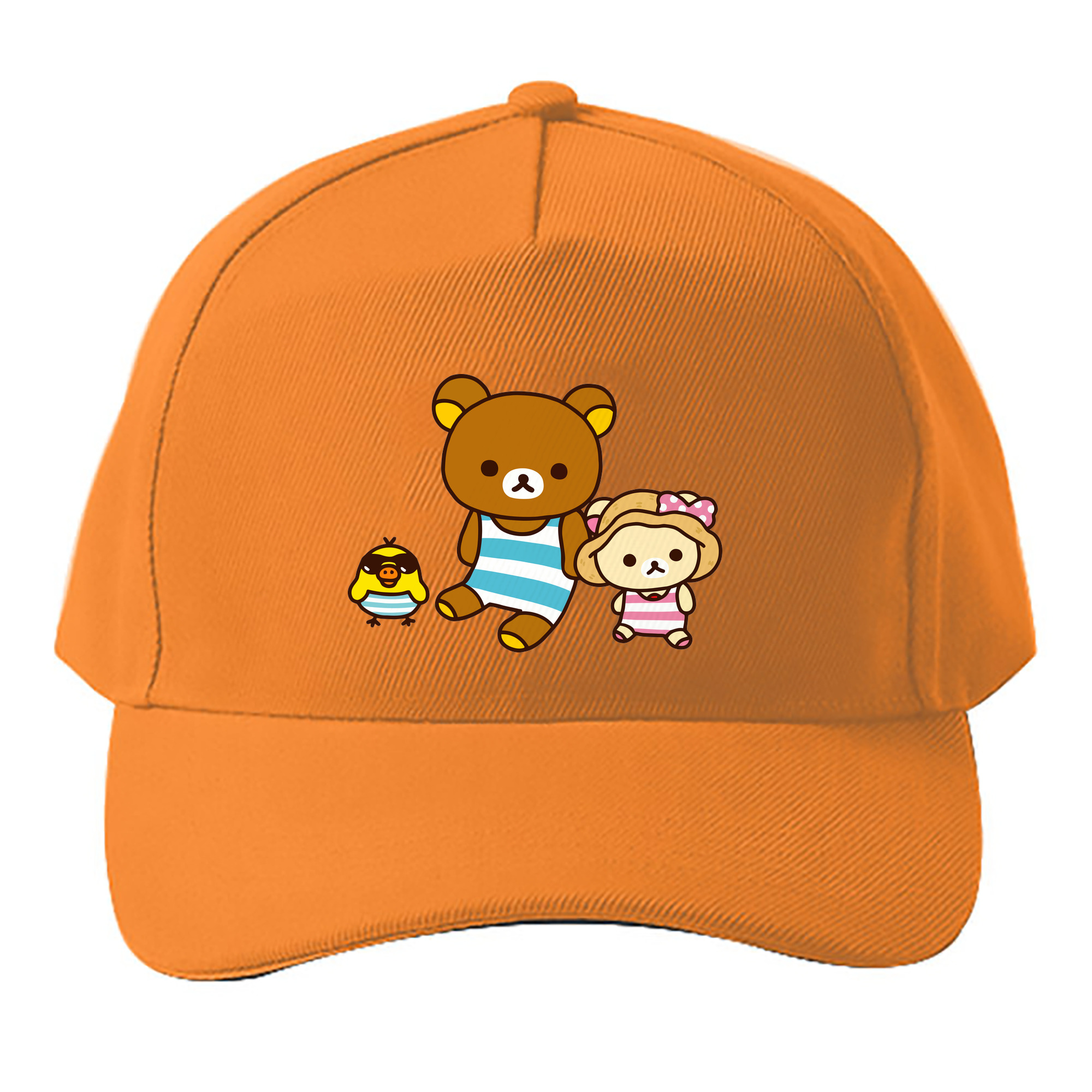 （画像用） リラックマ リラックマ キイロイトリ Rilakkuma Korilakkuma Kiiroitori ベースボールキャップ 綿100％ 男女兼用 帽子 スポーツ
