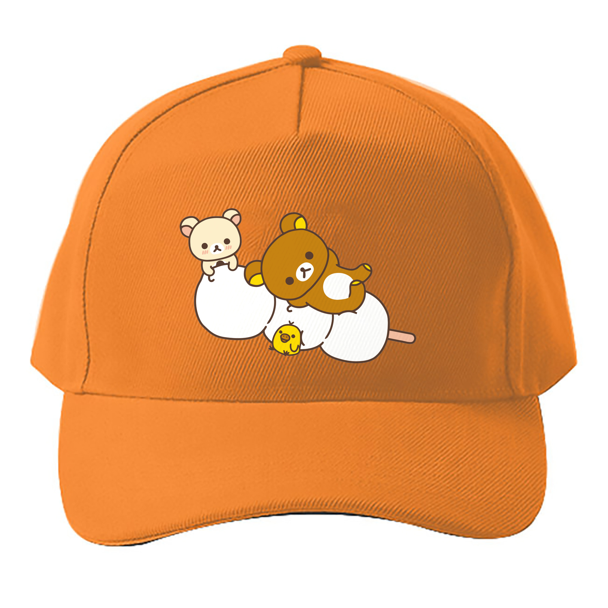 （画像用） リラックマ リラックマ キイロイトリ Rilakkuma Korilakkuma Kiiroitori ベースボールキャップ 綿100％ 男女兼用 帽子 スポーツ