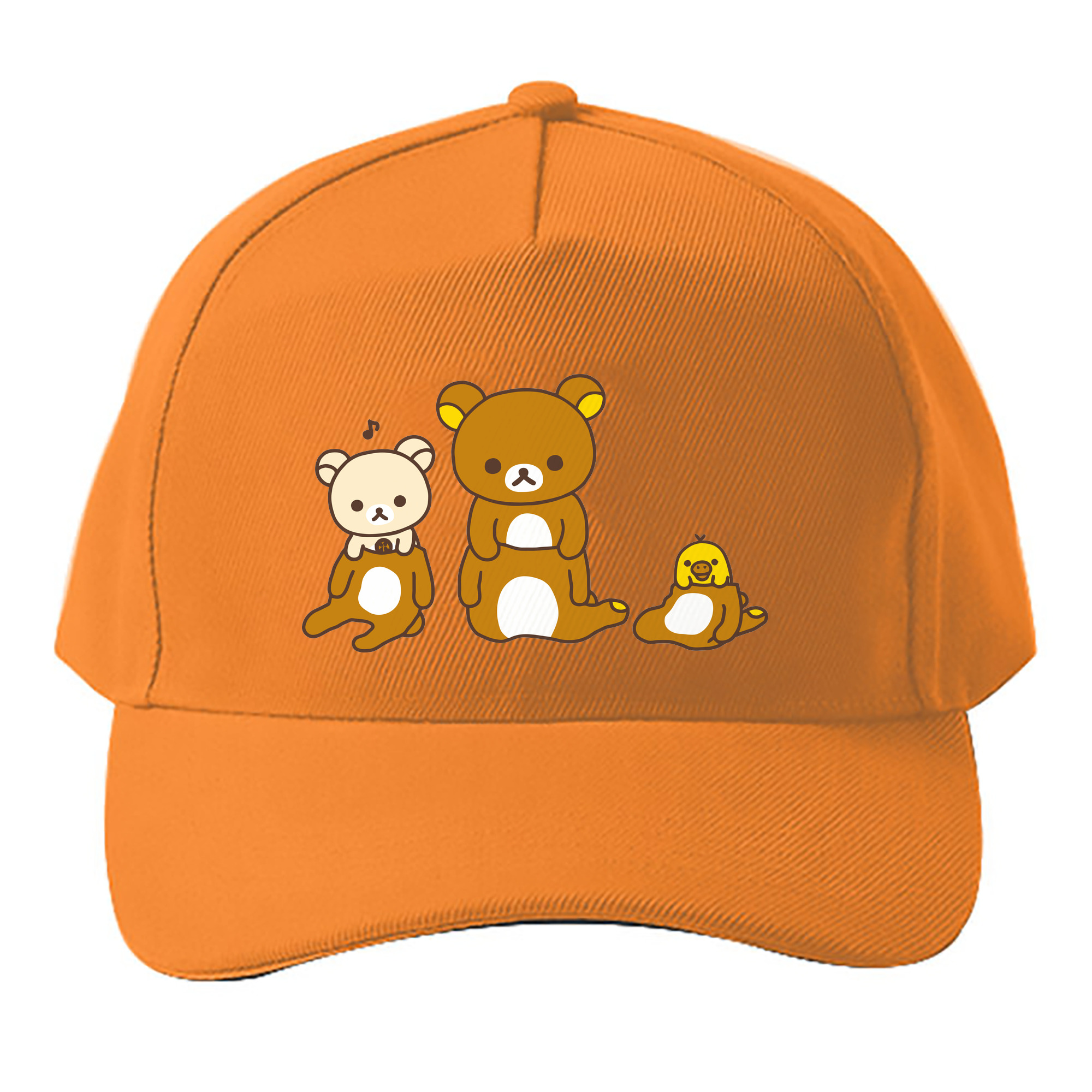 （画像用） リラックマ リラックマ キイロイトリ Rilakkuma Korilakkuma Kiiroitori ベースボールキャップ 綿100％ 男女兼用 帽子 スポーツ