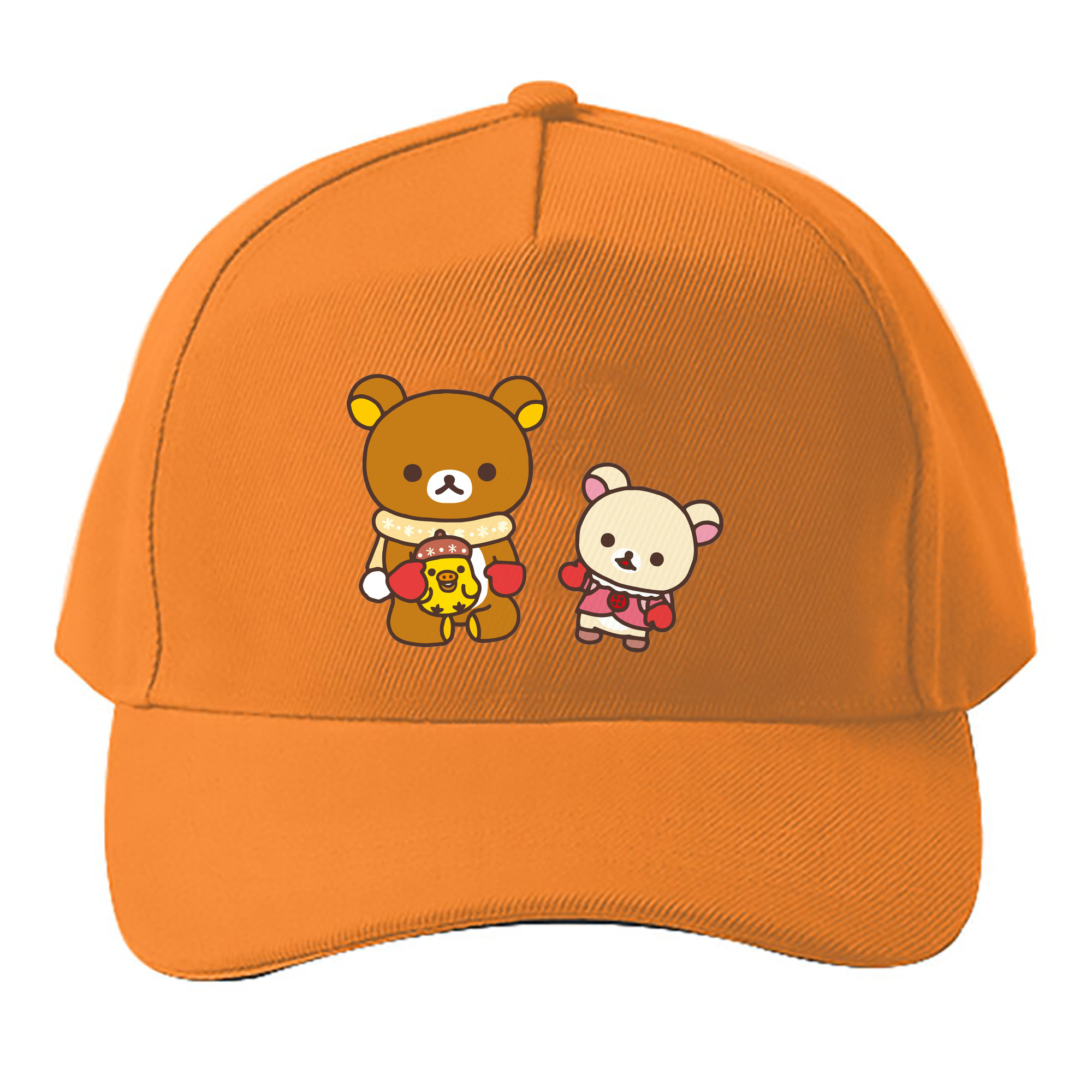 （画像用） リラックマ リラックマ キイロイトリ Rilakkuma Korilakkuma Kiiroitori ベースボールキャップ 綿100％ 男女兼用 帽子 スポーツ