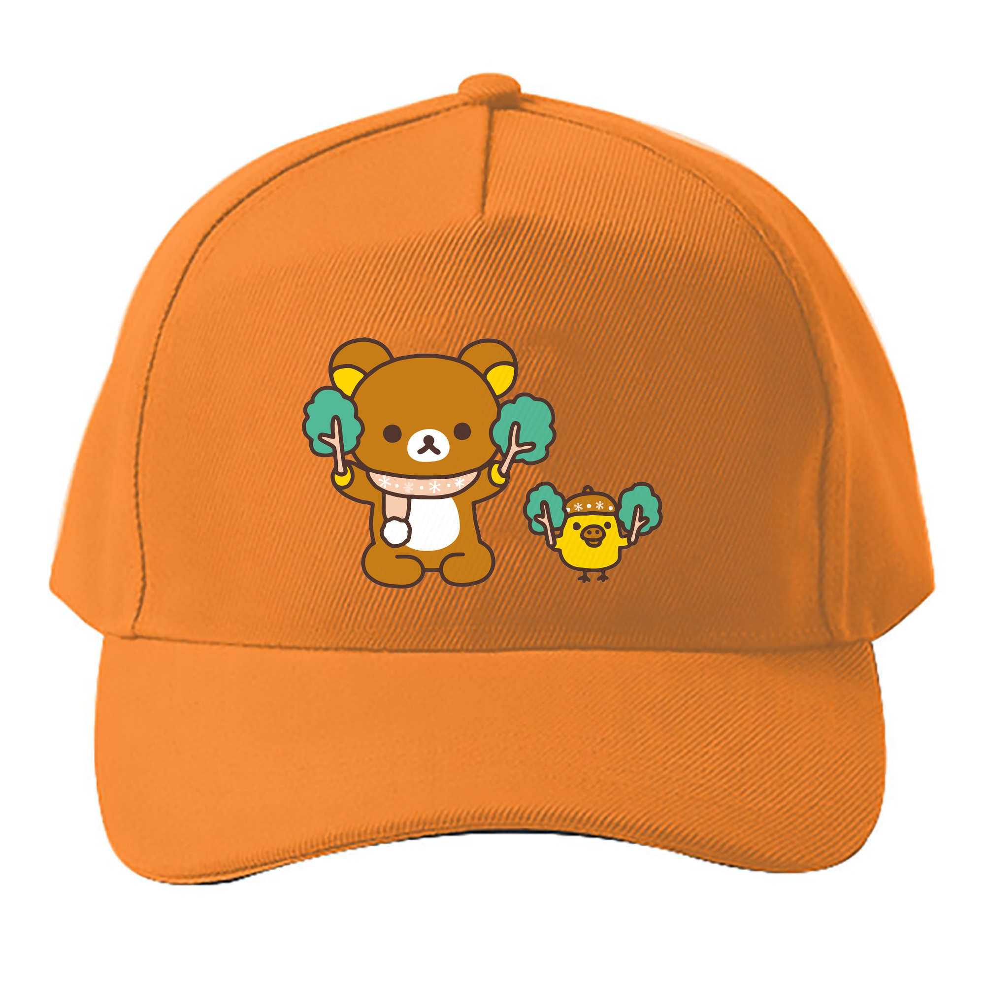 （画像用） リラックマ リラックマ キイロイトリ Rilakkuma Korilakkuma Kiiroitori ベースボールキャップ 綿100％ 男女兼用 帽子 スポーツ