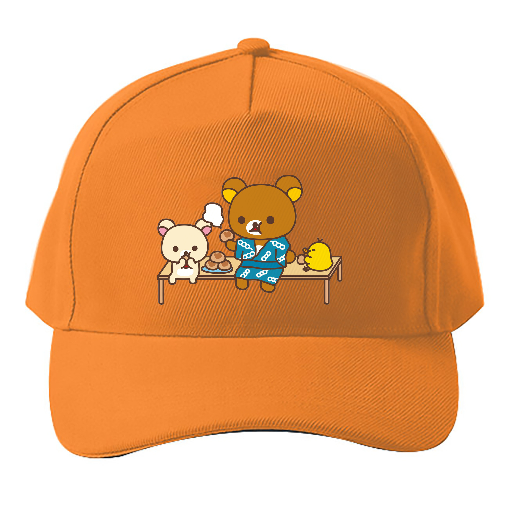 （画像用） リラックマ リラックマ キイロイトリ Rilakkuma Korilakkuma Kiiroitori ベースボールキャップ 綿100％ 男女兼用 帽子 スポーツ