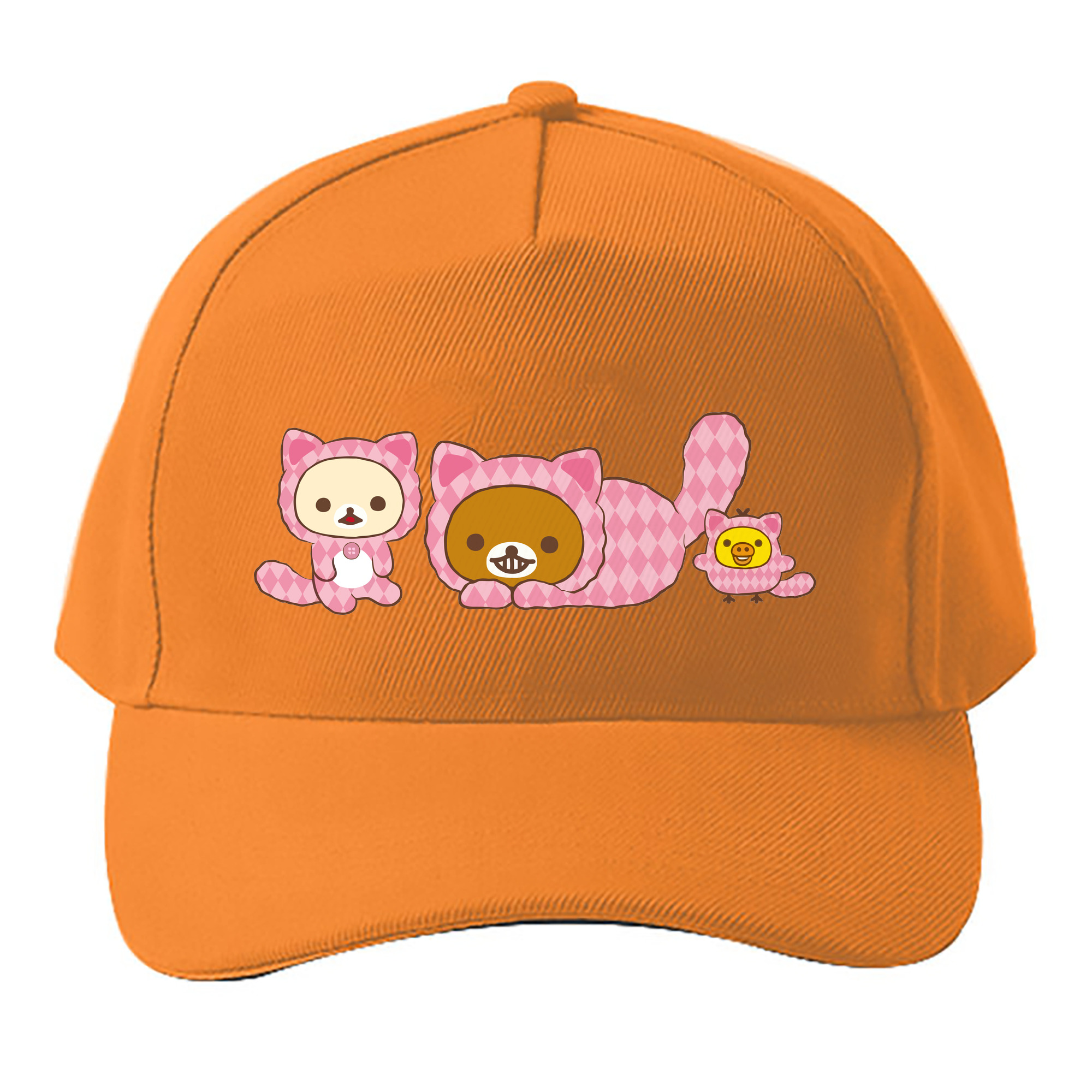 （画像用） リラックマ リラックマ キイロイトリ Rilakkuma Korilakkuma Kiiroitori ベースボールキャップ 綿100％ 男女兼用 帽子 スポーツ