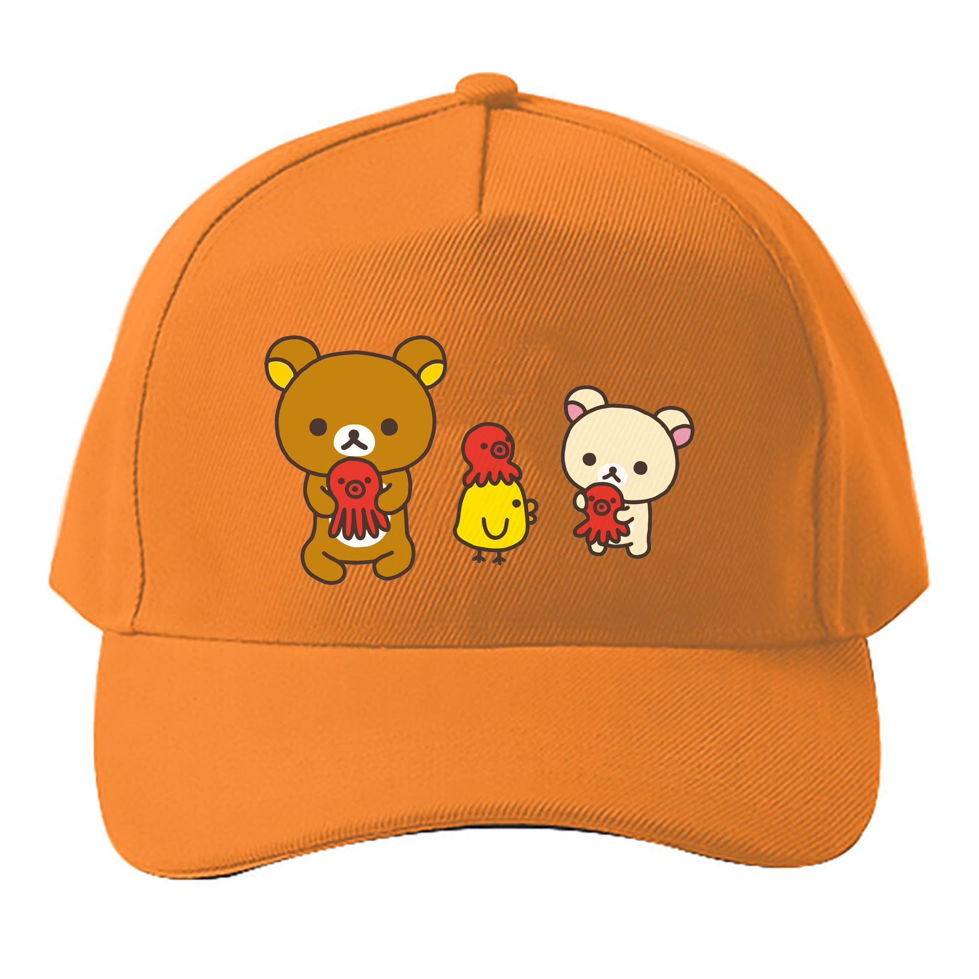 （画像用） リラックマ リラックマ キイロイトリ Rilakkuma Korilakkuma Kiiroitori ベースボールキャップ 綿100％ 男女兼用 帽子 スポーツ