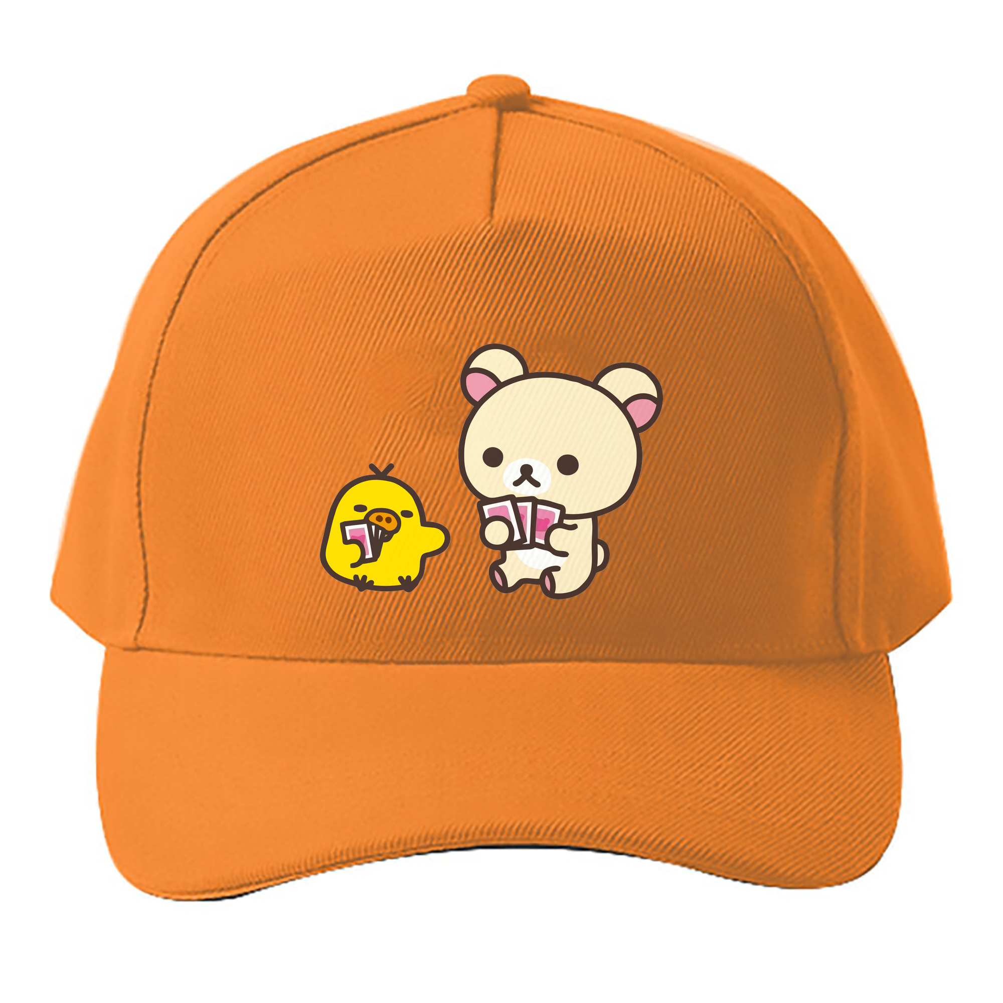 （画像用） リラックマ リラックマ キイロイトリ Rilakkuma Korilakkuma Kiiroitori ベースボールキャップ 綿100％ 男女兼用 帽子 スポーツ