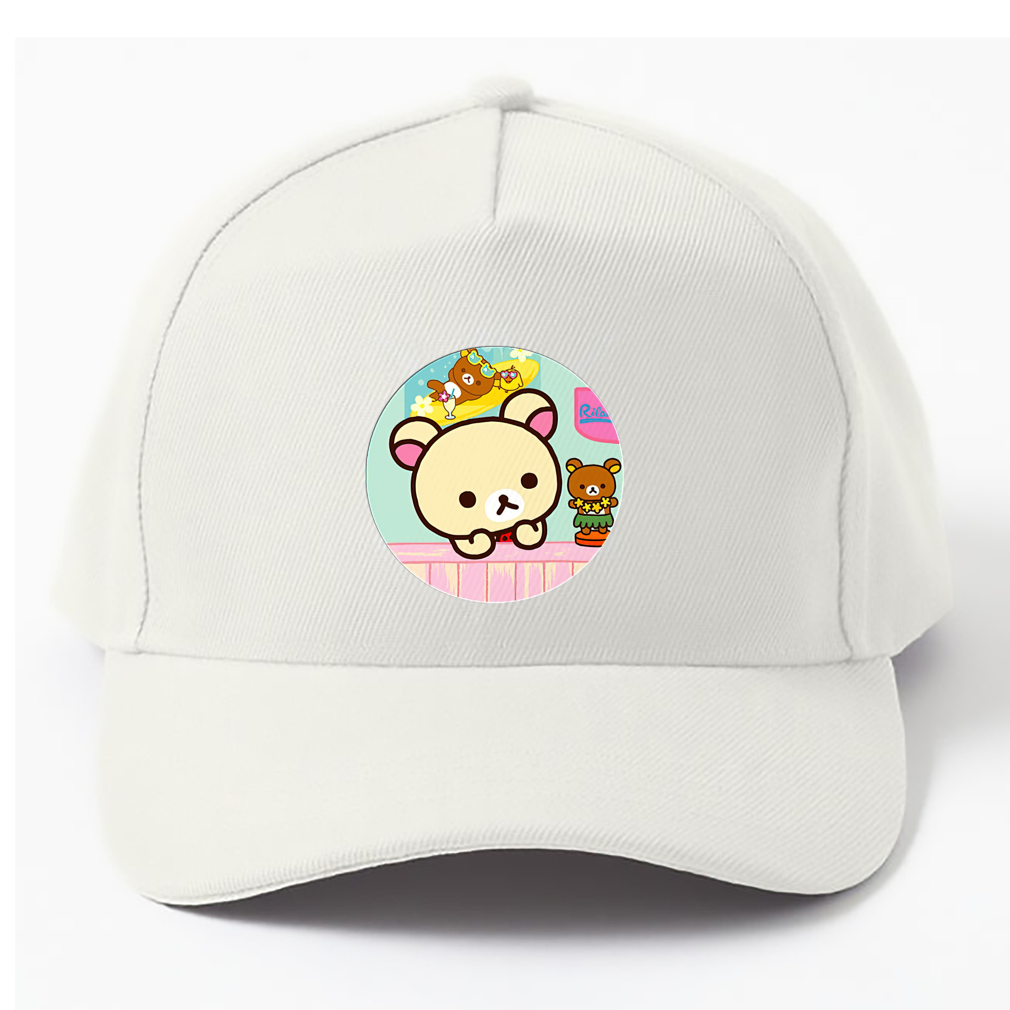 （画像用） リラックマ リラックマ キイロイトリ Rilakkuma Korilakkuma Kiiroitori ベースボールキャップ 綿100％ 男女兼用 帽子 スポーツ