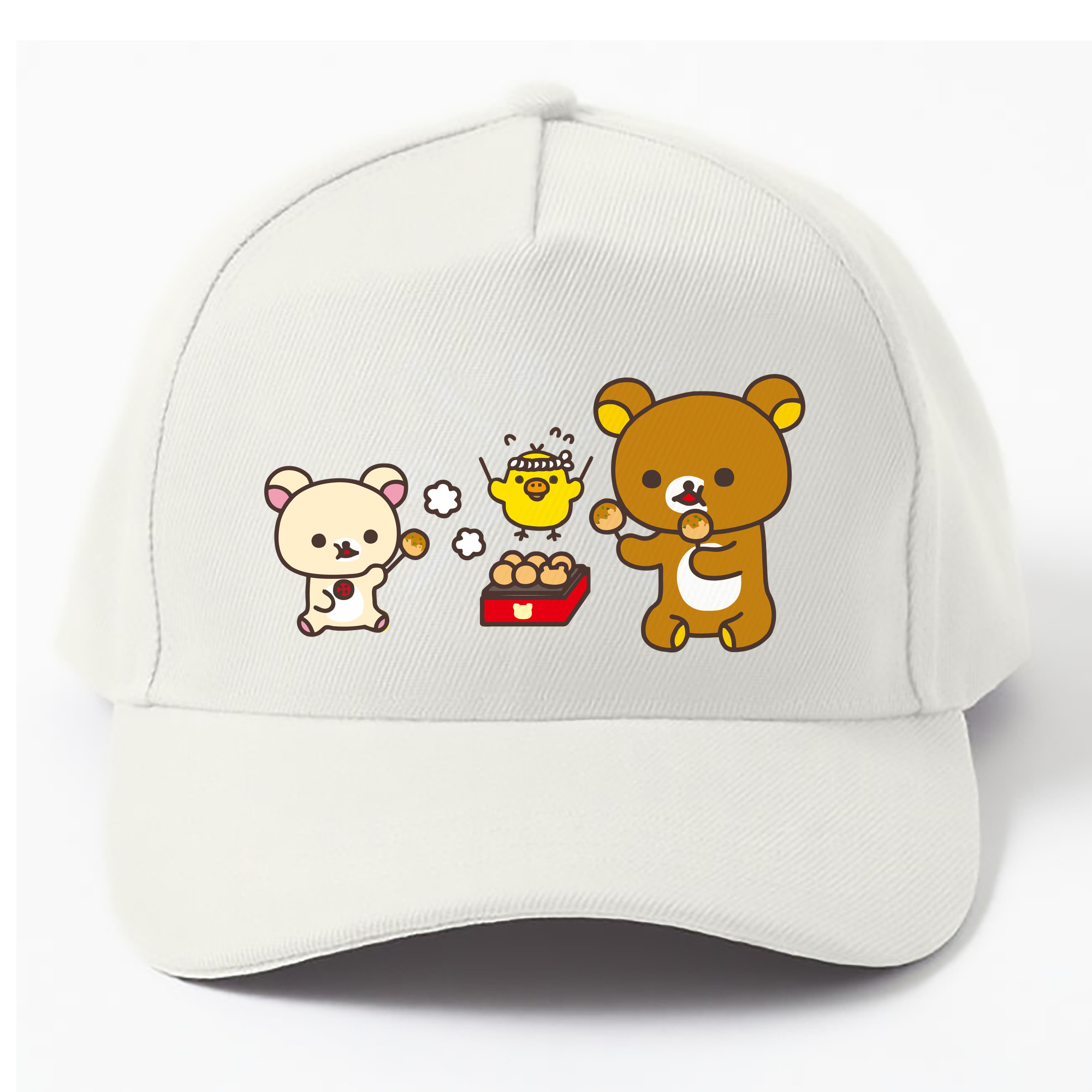 （画像用） リラックマ リラックマ キイロイトリ Rilakkuma Korilakkuma Kiiroitori ベースボールキャップ 綿100％ 男女兼用 帽子 スポーツ