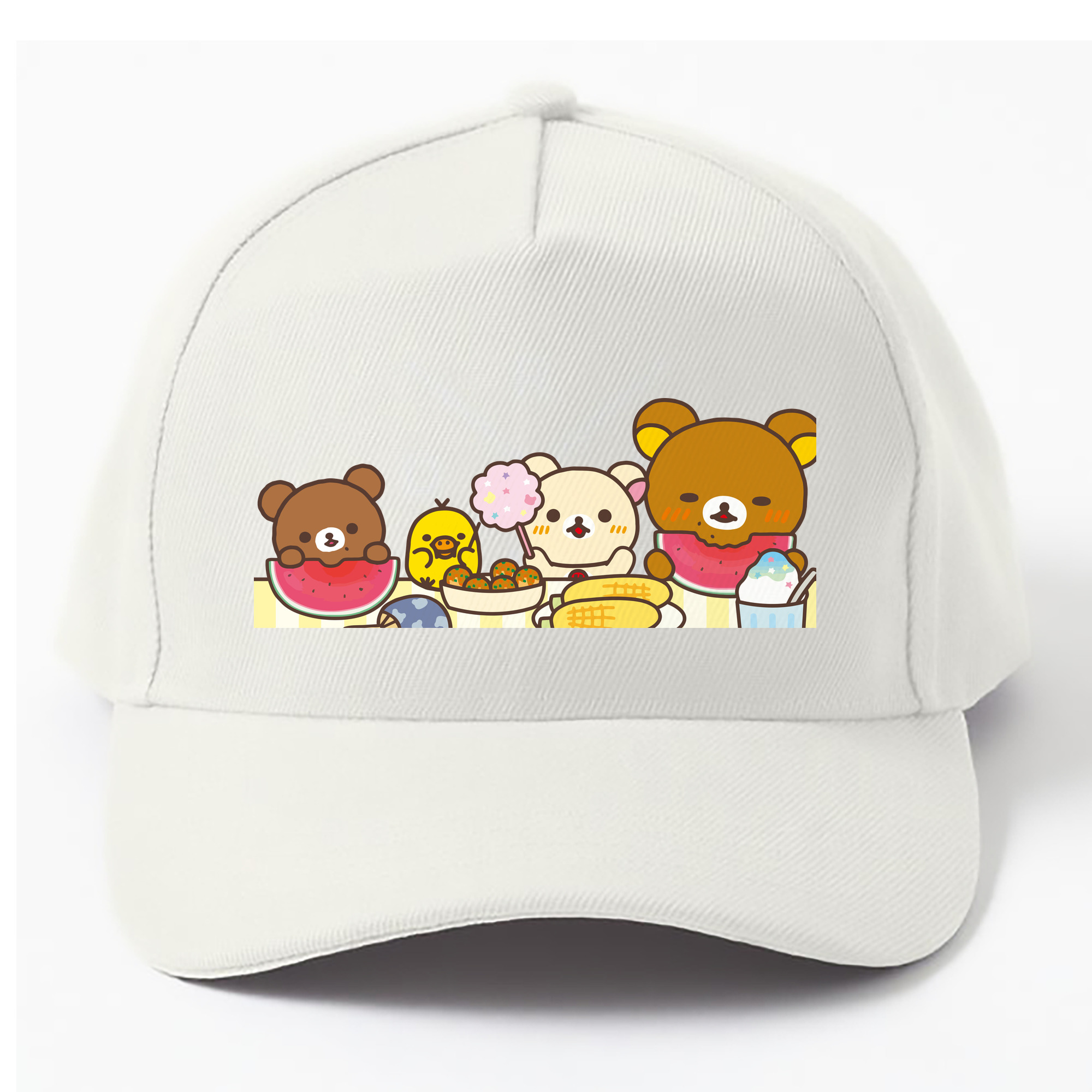 （画像用） リラックマ リラックマ キイロイトリ Rilakkuma Korilakkuma Kiiroitori ベースボールキャップ 綿100％ 男女兼用 帽子 スポーツ
