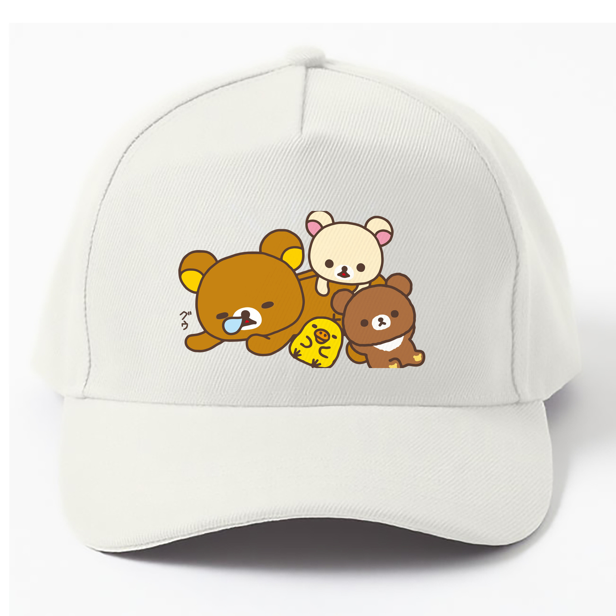 （画像用） リラックマ リラックマ キイロイトリ Rilakkuma Korilakkuma Kiiroitori ベースボールキャップ 綿100％ 男女兼用 帽子 スポーツ