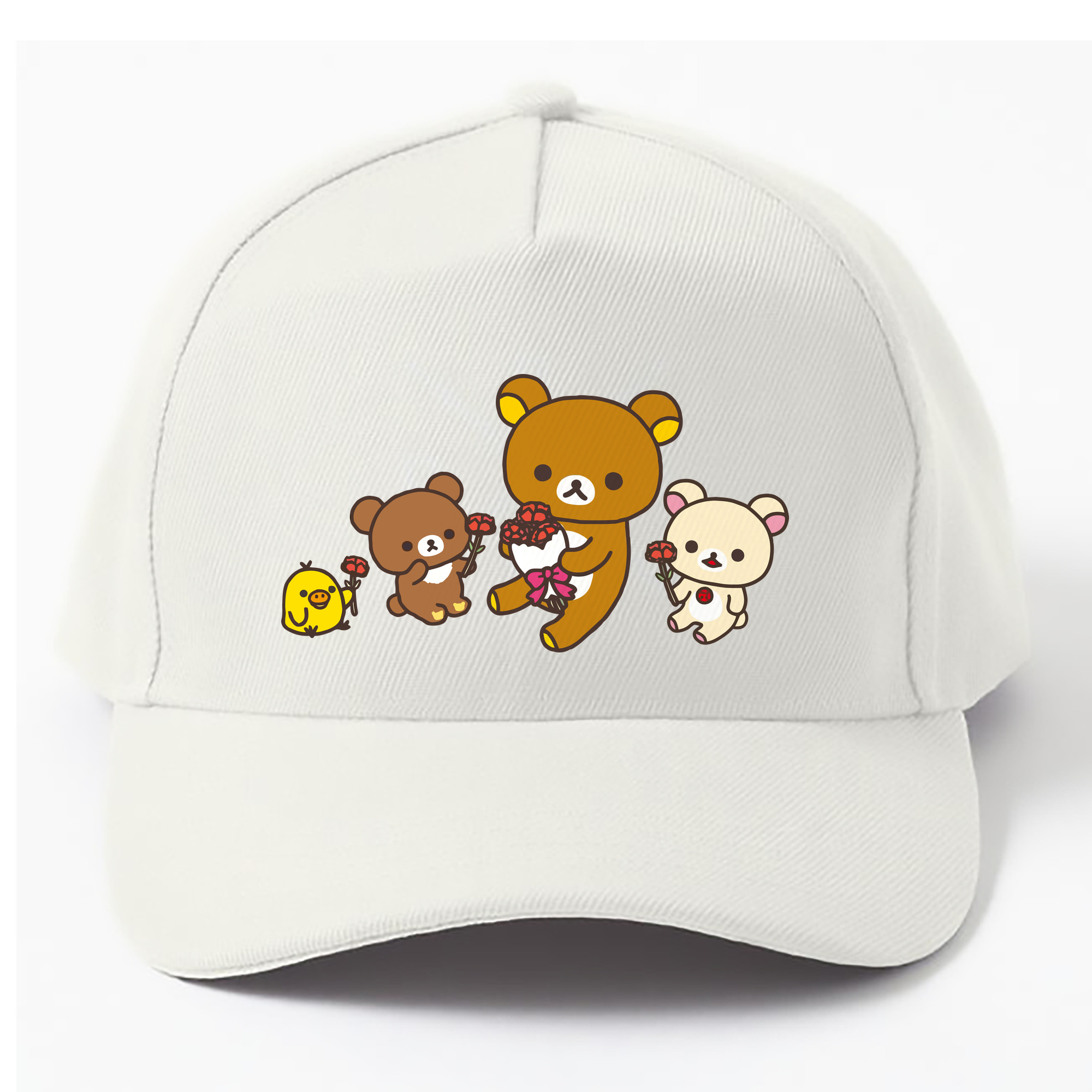 （画像用） リラックマ リラックマ キイロイトリ Rilakkuma Korilakkuma Kiiroitori ベースボールキャップ 綿100％ 男女兼用 帽子 スポーツ