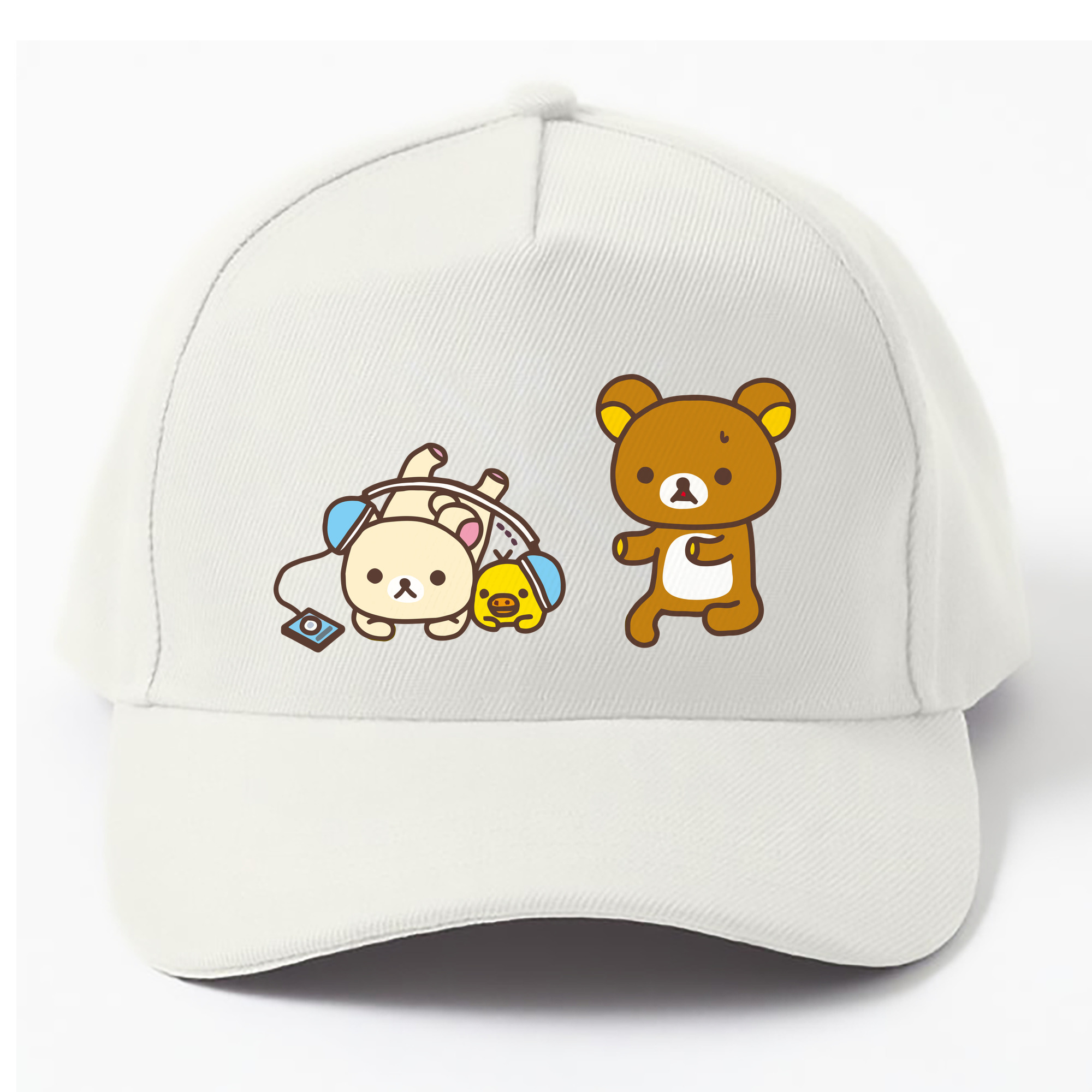 （画像用） リラックマ リラックマ キイロイトリ Rilakkuma Korilakkuma Kiiroitori ベースボールキャップ 綿100％ 男女兼用 帽子 スポーツ