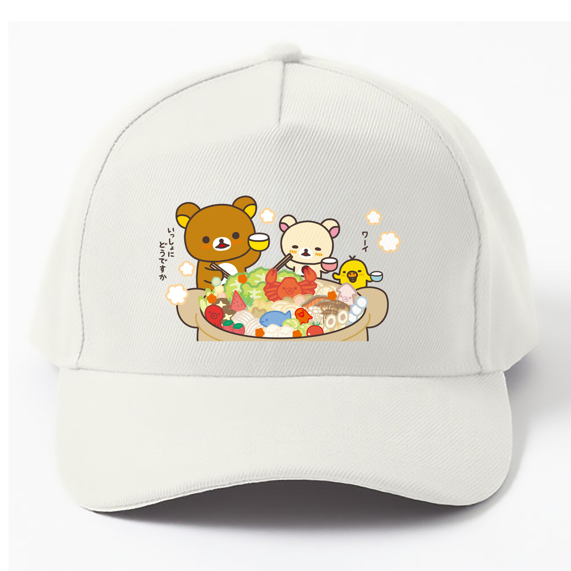 （画像用） リラックマ リラックマ キイロイトリ Rilakkuma Korilakkuma Kiiroitori ベースボールキャップ 綿100％ 男女兼用 帽子 スポーツ