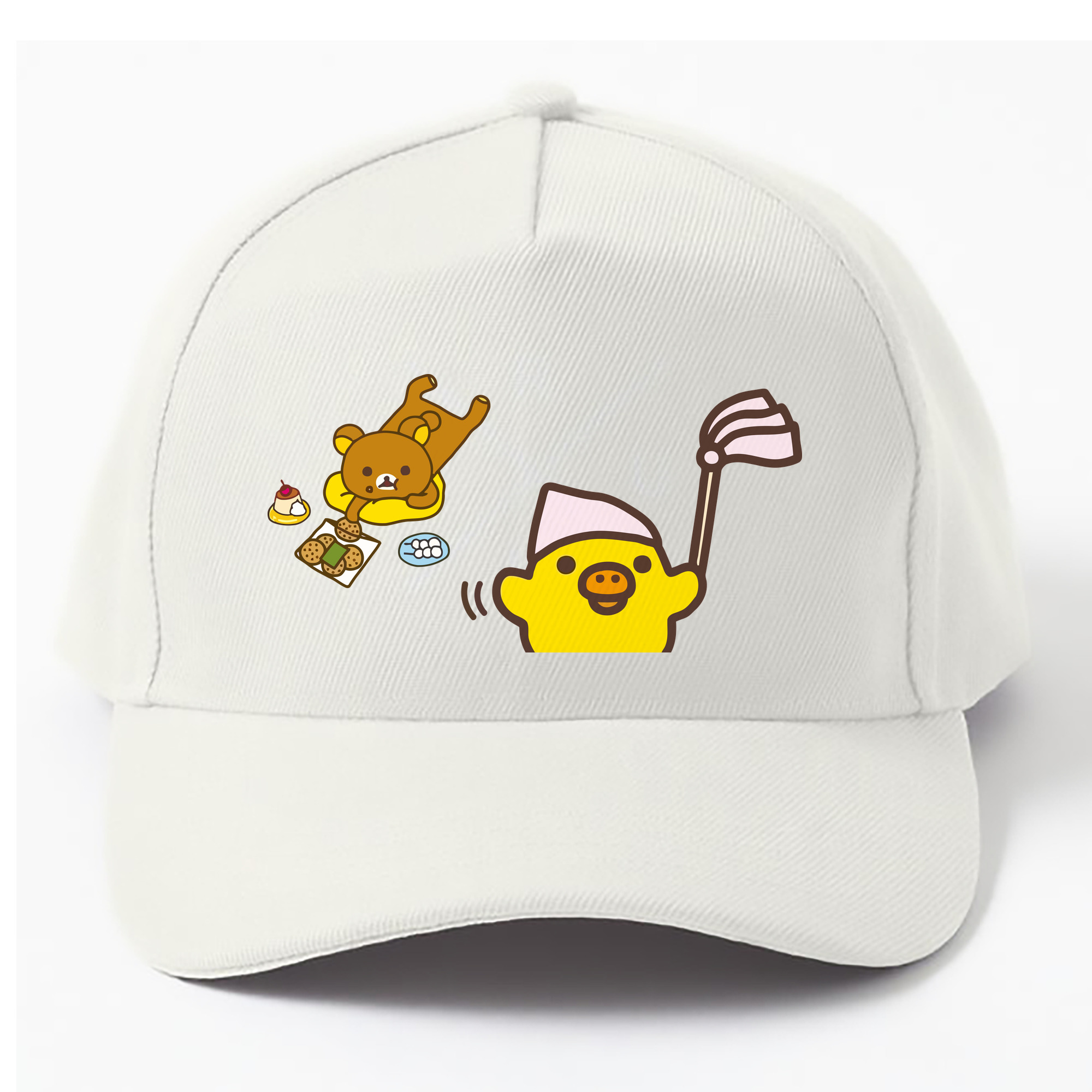 （画像用） リラックマ リラックマ キイロイトリ Rilakkuma Korilakkuma Kiiroitori ベースボールキャップ 綿100％ 男女兼用 帽子 スポーツ