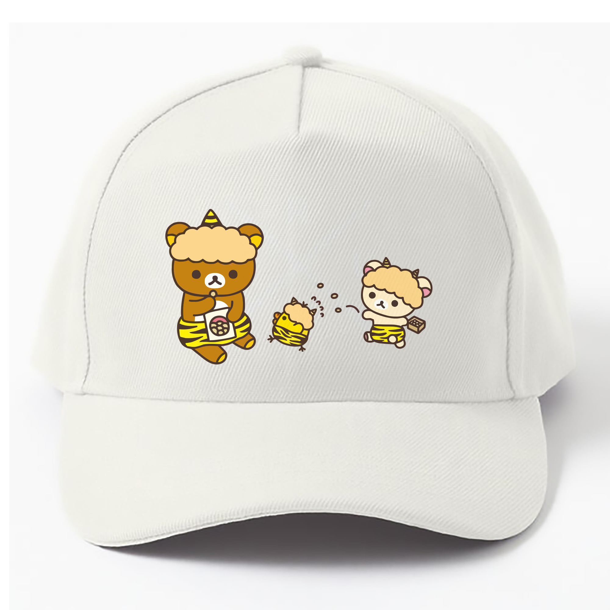 （画像用） リラックマ リラックマ キイロイトリ Rilakkuma Korilakkuma Kiiroitori ベースボールキャップ 綿100％ 男女兼用 帽子 スポーツ