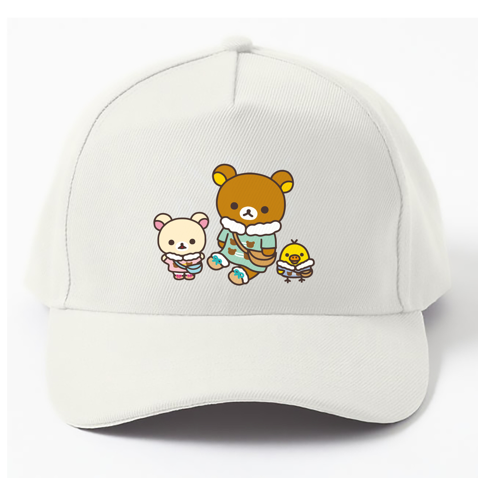 （画像用） リラックマ リラックマ キイロイトリ Rilakkuma Korilakkuma Kiiroitori ベースボールキャップ 綿100％ 男女兼用 帽子 スポーツ