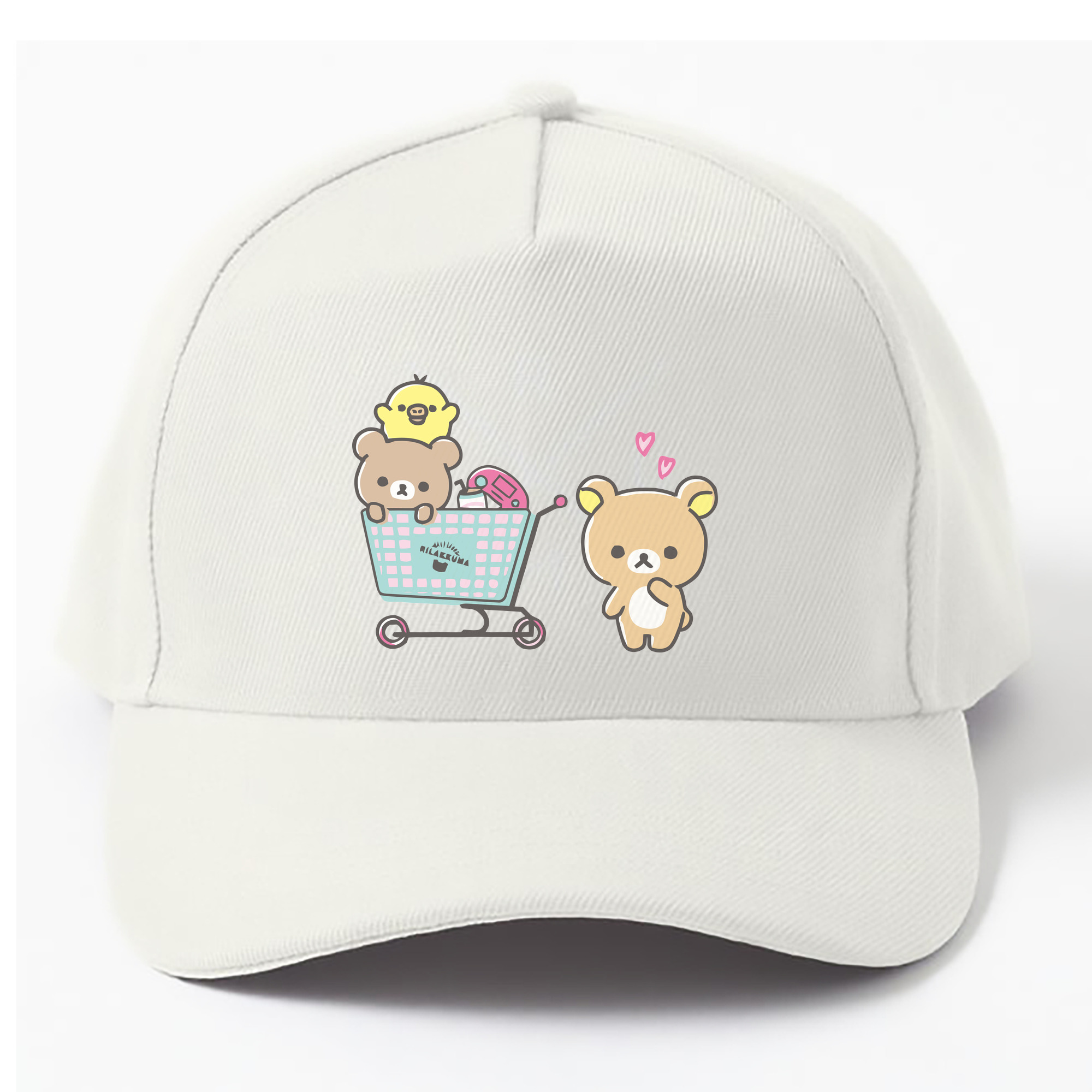 （画像用） リラックマ リラックマ キイロイトリ Rilakkuma Korilakkuma Kiiroitori ベースボールキャップ 綿100％ 男女兼用 帽子 スポーツ