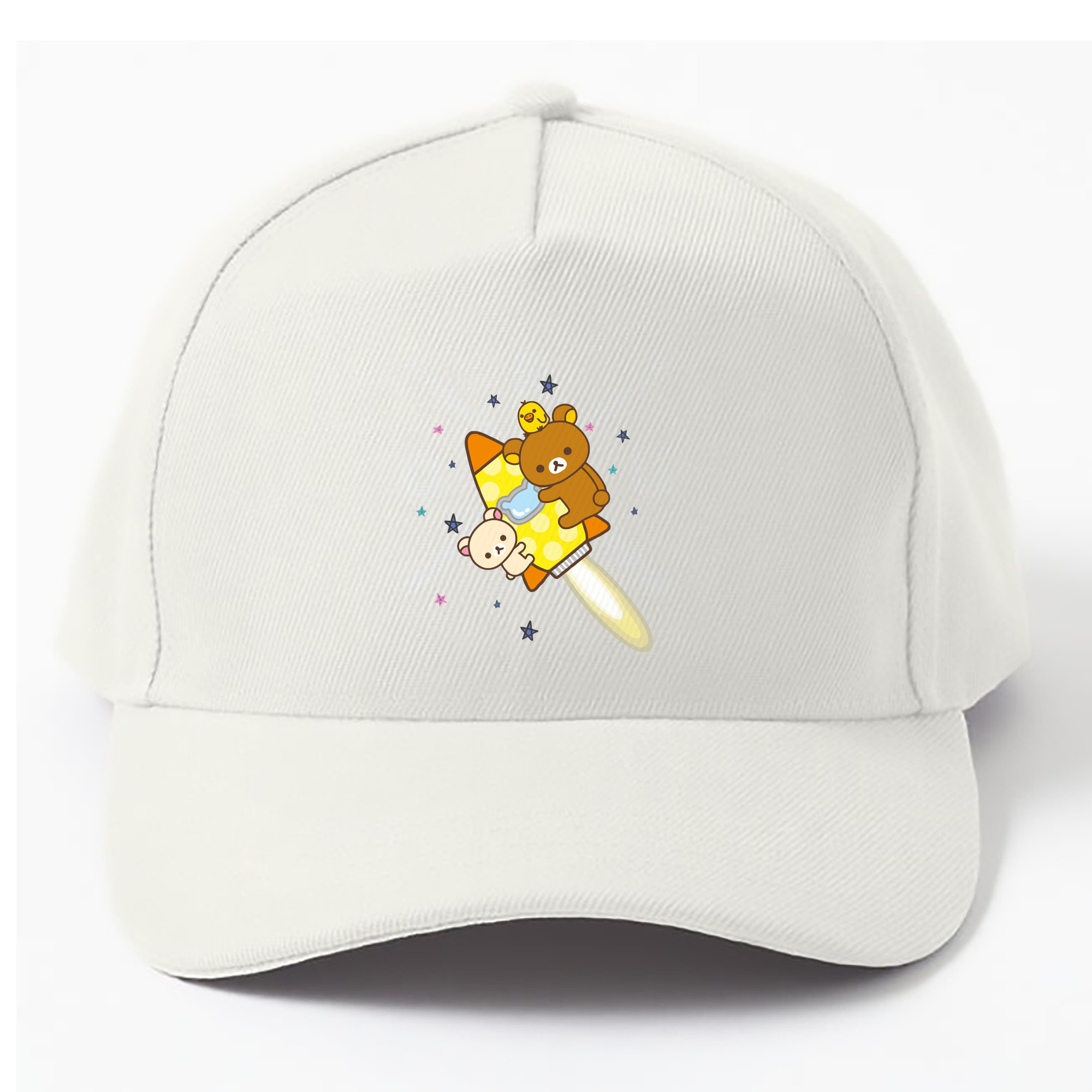 （画像用） リラックマ リラックマ キイロイトリ Rilakkuma Korilakkuma Kiiroitori ベースボールキャップ 綿100％ 男女兼用 帽子 スポーツ