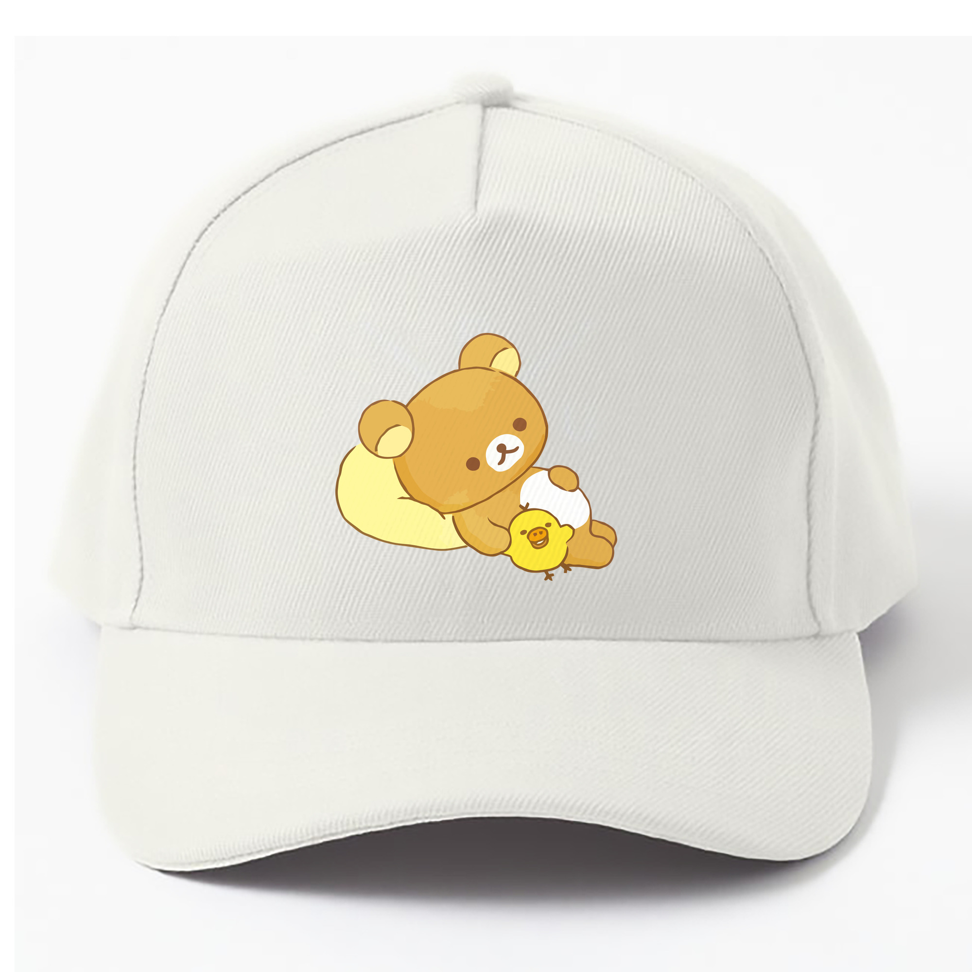 （画像用） リラックマ リラックマ キイロイトリ Rilakkuma Korilakkuma Kiiroitori ベースボールキャップ 綿100％ 男女兼用 帽子 スポーツ