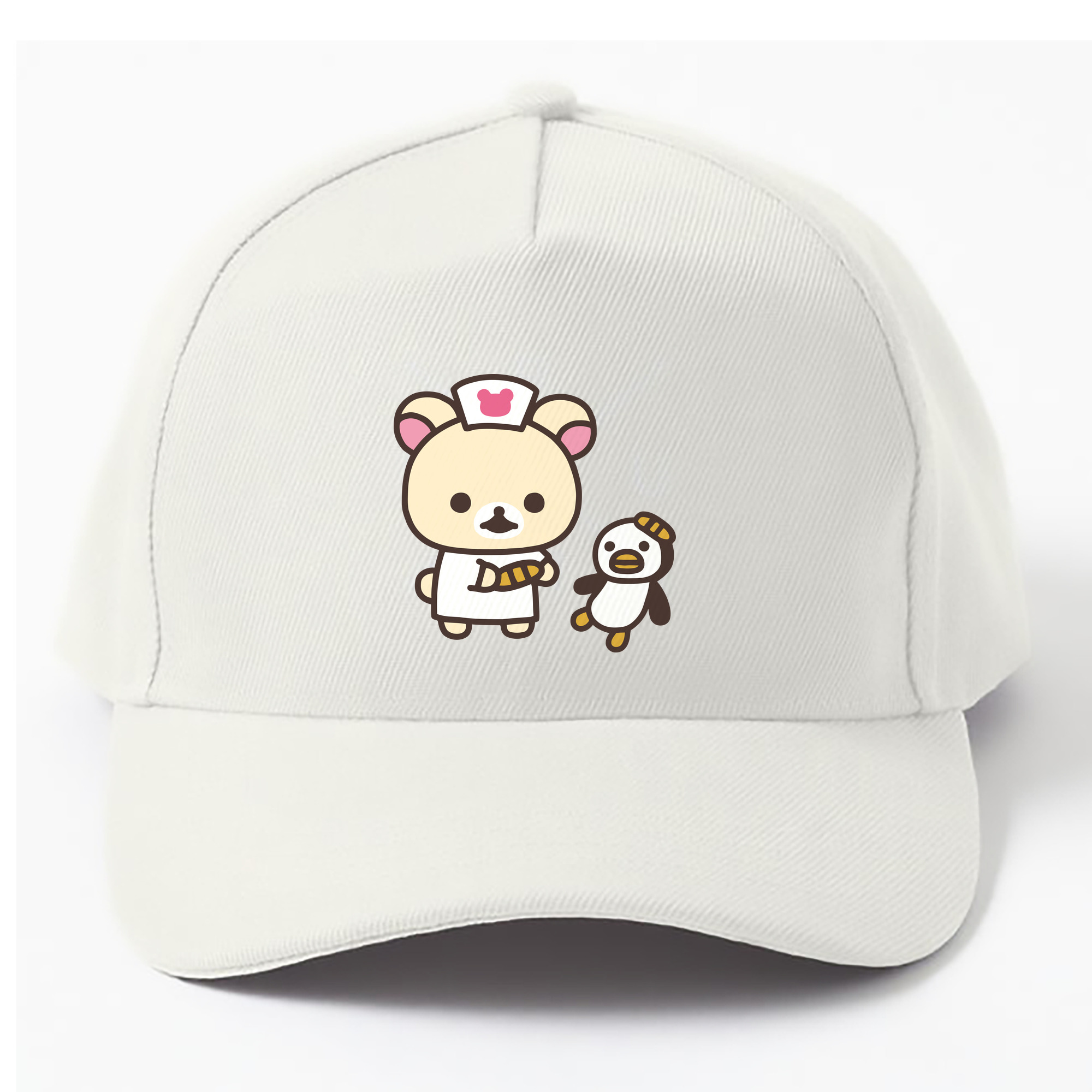 （画像用） リラックマ リラックマ キイロイトリ Rilakkuma Korilakkuma Kiiroitori ベースボールキャップ 綿100％ 男女兼用 帽子 スポーツ