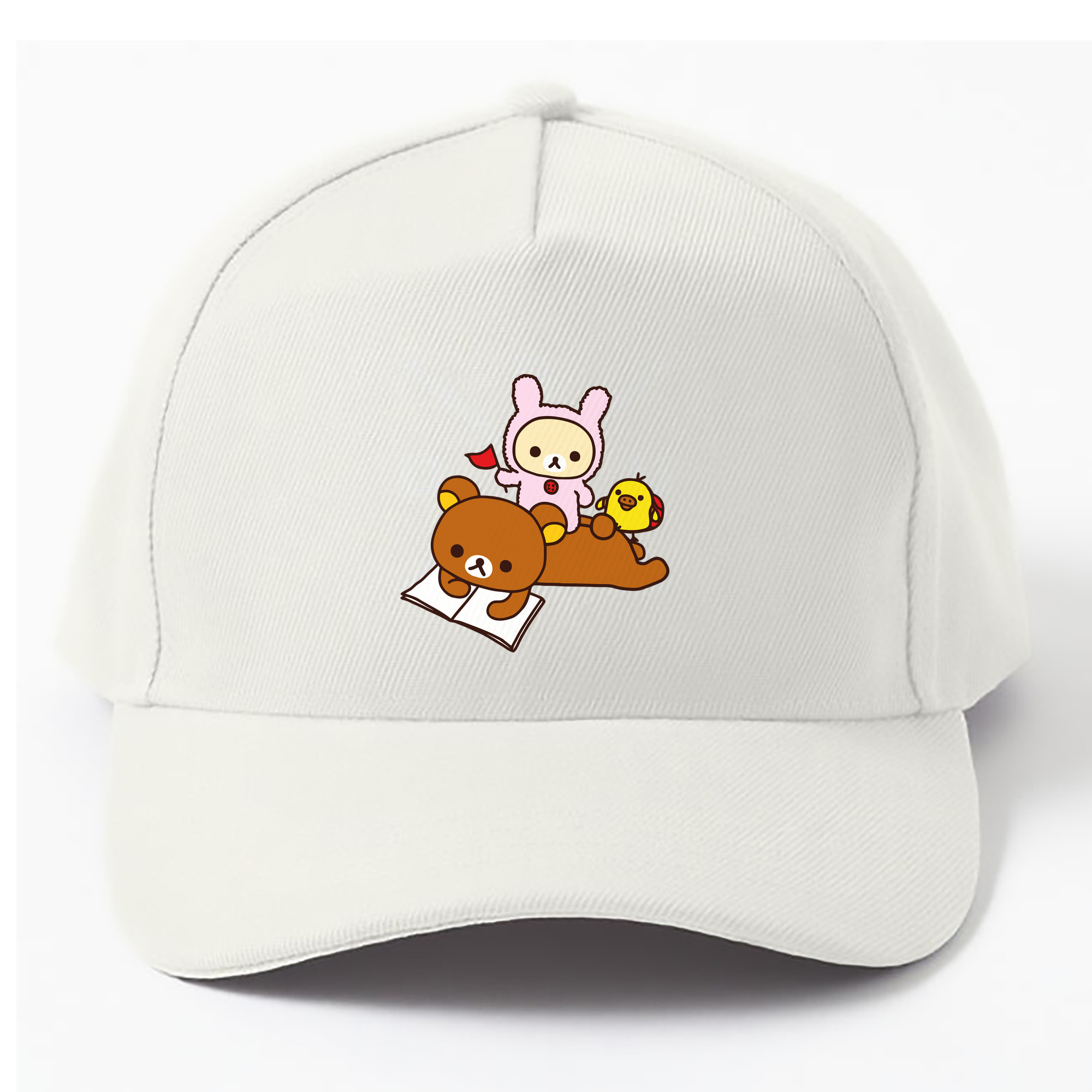 （画像用） リラックマ リラックマ キイロイトリ Rilakkuma Korilakkuma Kiiroitori ベースボールキャップ 綿100％ 男女兼用 帽子 スポーツ