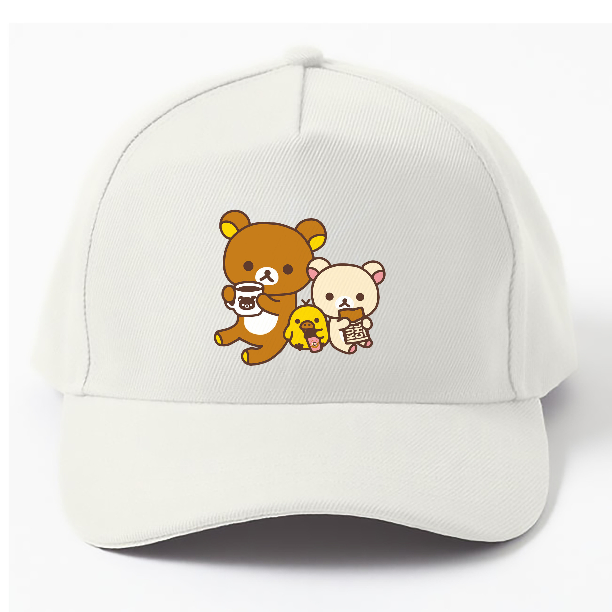 （画像用） リラックマ リラックマ キイロイトリ Rilakkuma Korilakkuma Kiiroitori ベースボールキャップ 綿100％ 男女兼用 帽子 スポーツ