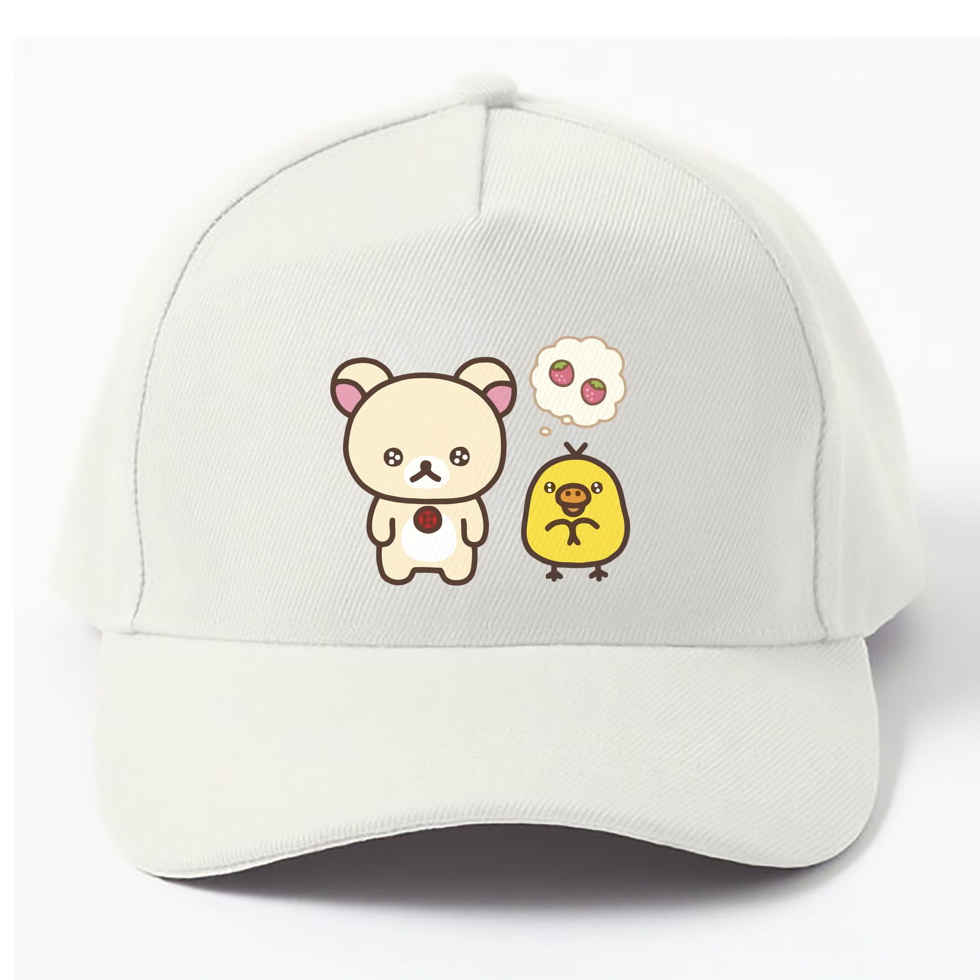 （画像用） リラックマ リラックマ キイロイトリ Rilakkuma Korilakkuma Kiiroitori ベースボールキャップ 綿100％ 男女兼用 帽子 スポーツ