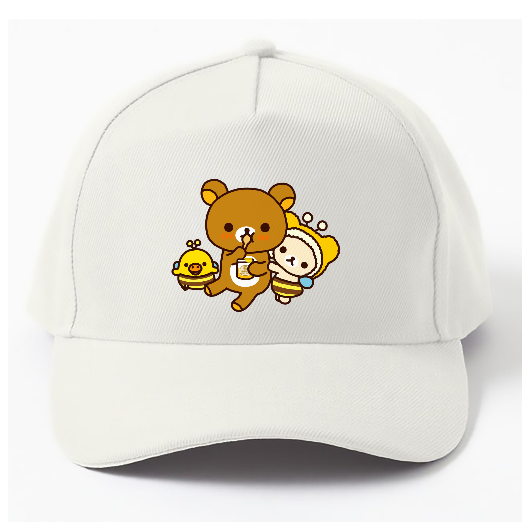 （画像用） リラックマ リラックマ キイロイトリ Rilakkuma Korilakkuma Kiiroitori ベースボールキャップ 綿100％ 男女兼用 帽子 スポーツ