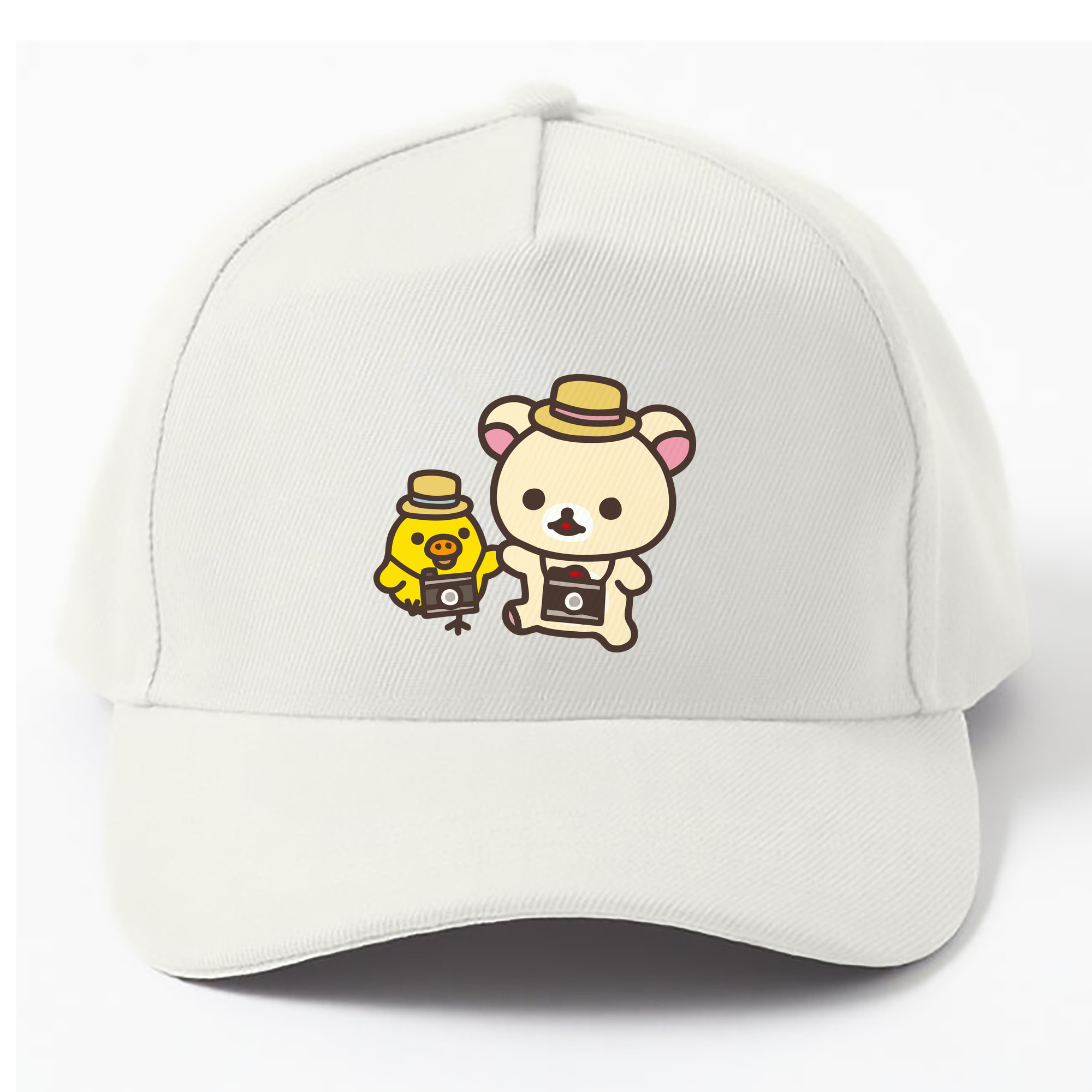 （画像用） リラックマ リラックマ キイロイトリ Rilakkuma Korilakkuma Kiiroitori ベースボールキャップ 綿100％ 男女兼用 帽子 スポーツ
