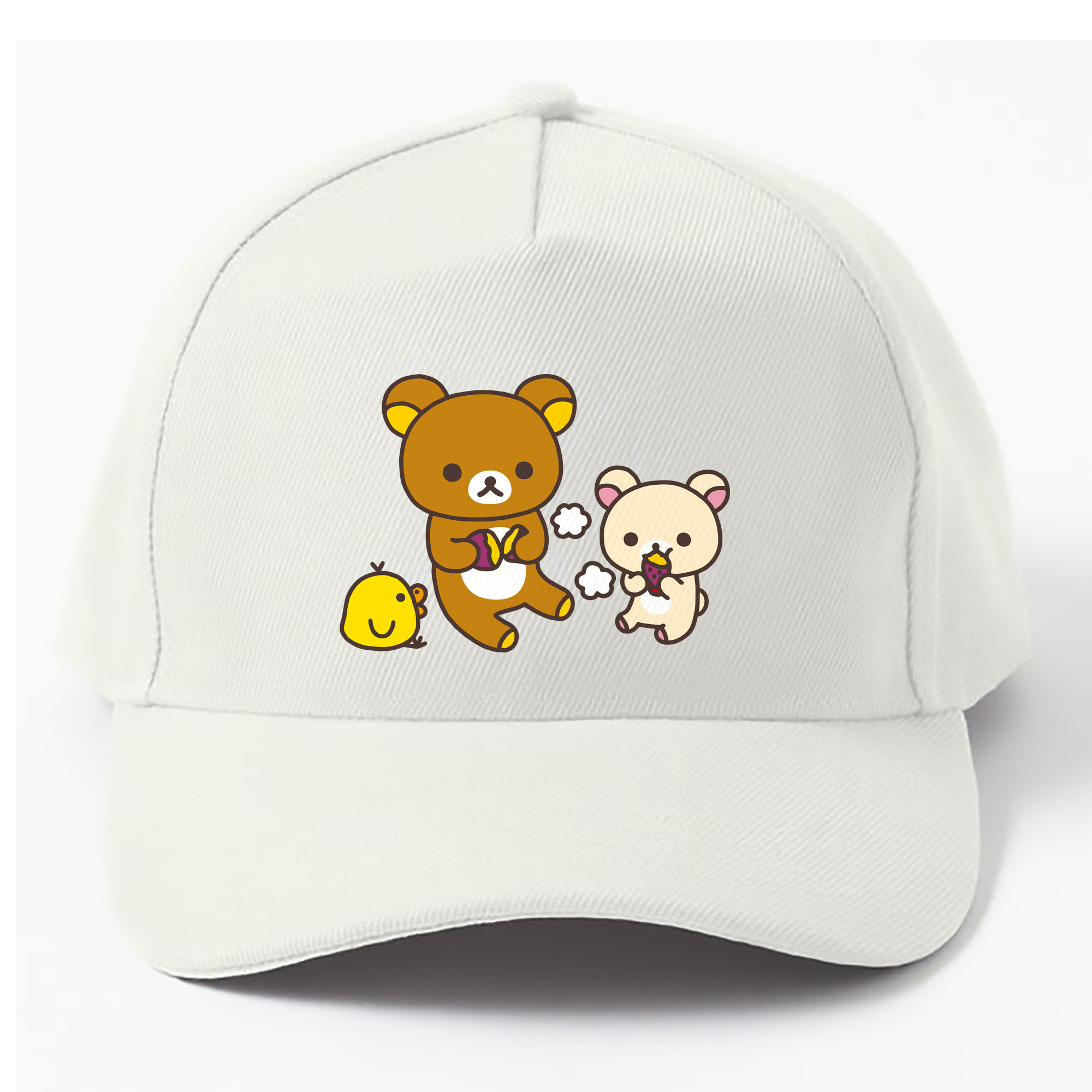 （画像用） リラックマ リラックマ キイロイトリ Rilakkuma Korilakkuma Kiiroitori ベースボールキャップ 綿100％ 男女兼用 帽子 スポーツ