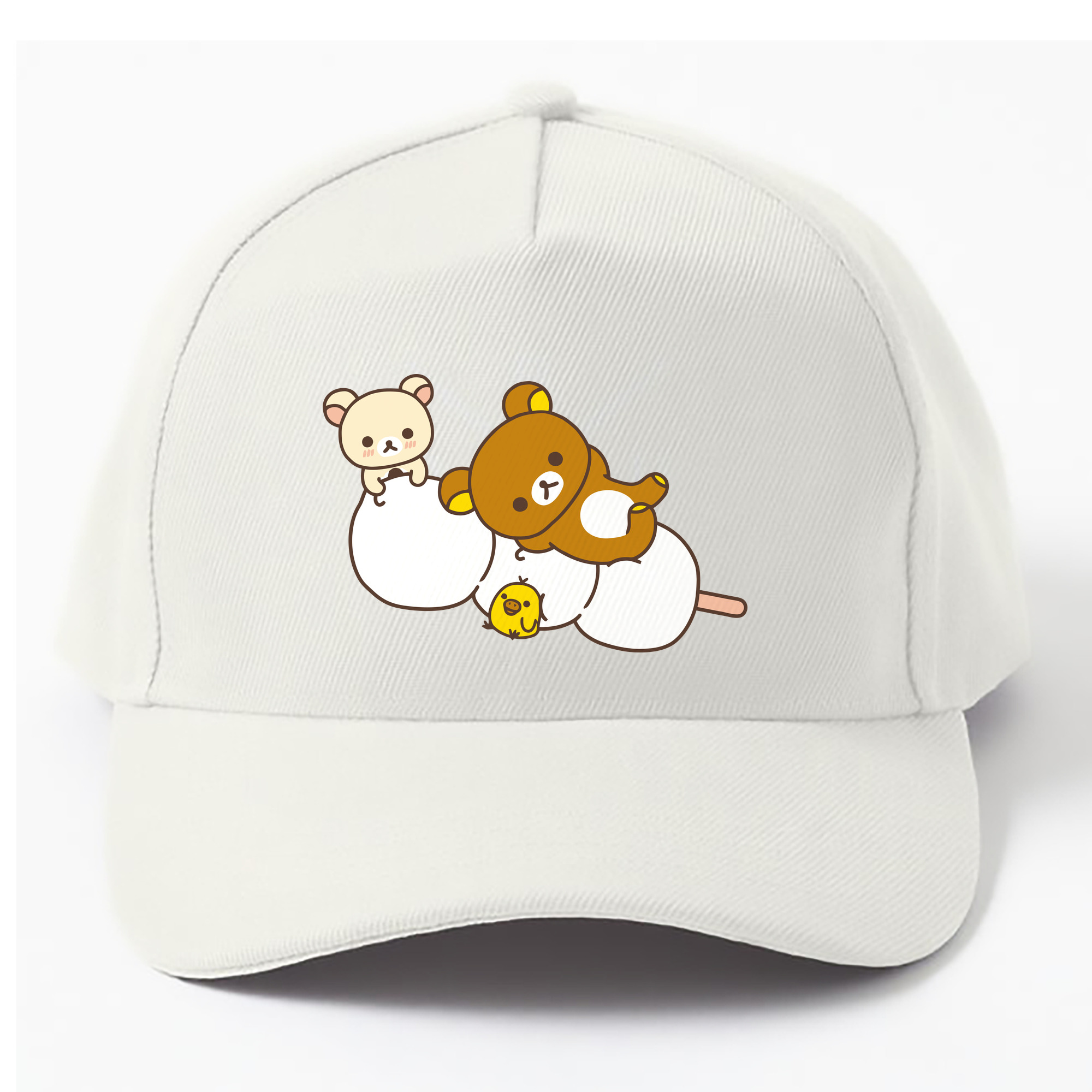 （画像用） リラックマ リラックマ キイロイトリ Rilakkuma Korilakkuma Kiiroitori ベースボールキャップ 綿100％ 男女兼用 帽子 スポーツ