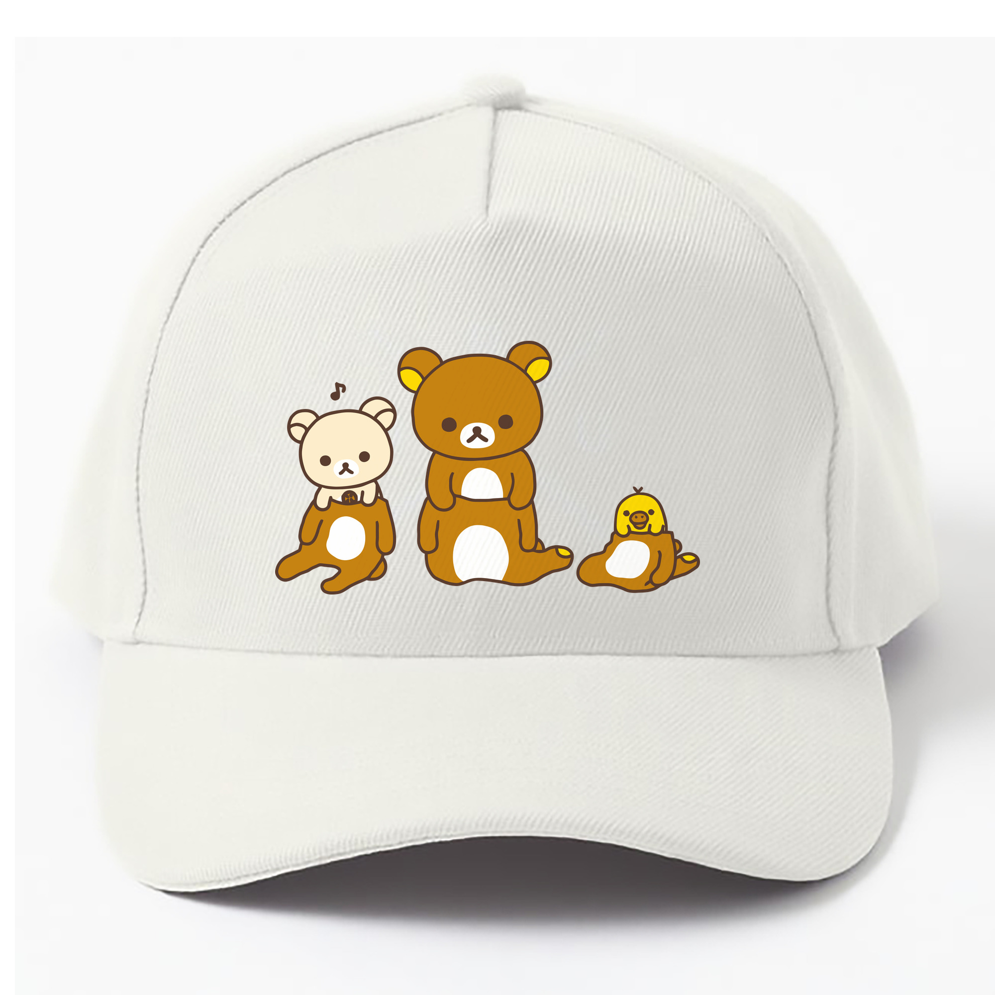 （画像用） リラックマ リラックマ キイロイトリ Rilakkuma Korilakkuma Kiiroitori ベースボールキャップ 綿100％ 男女兼用 帽子 スポーツ