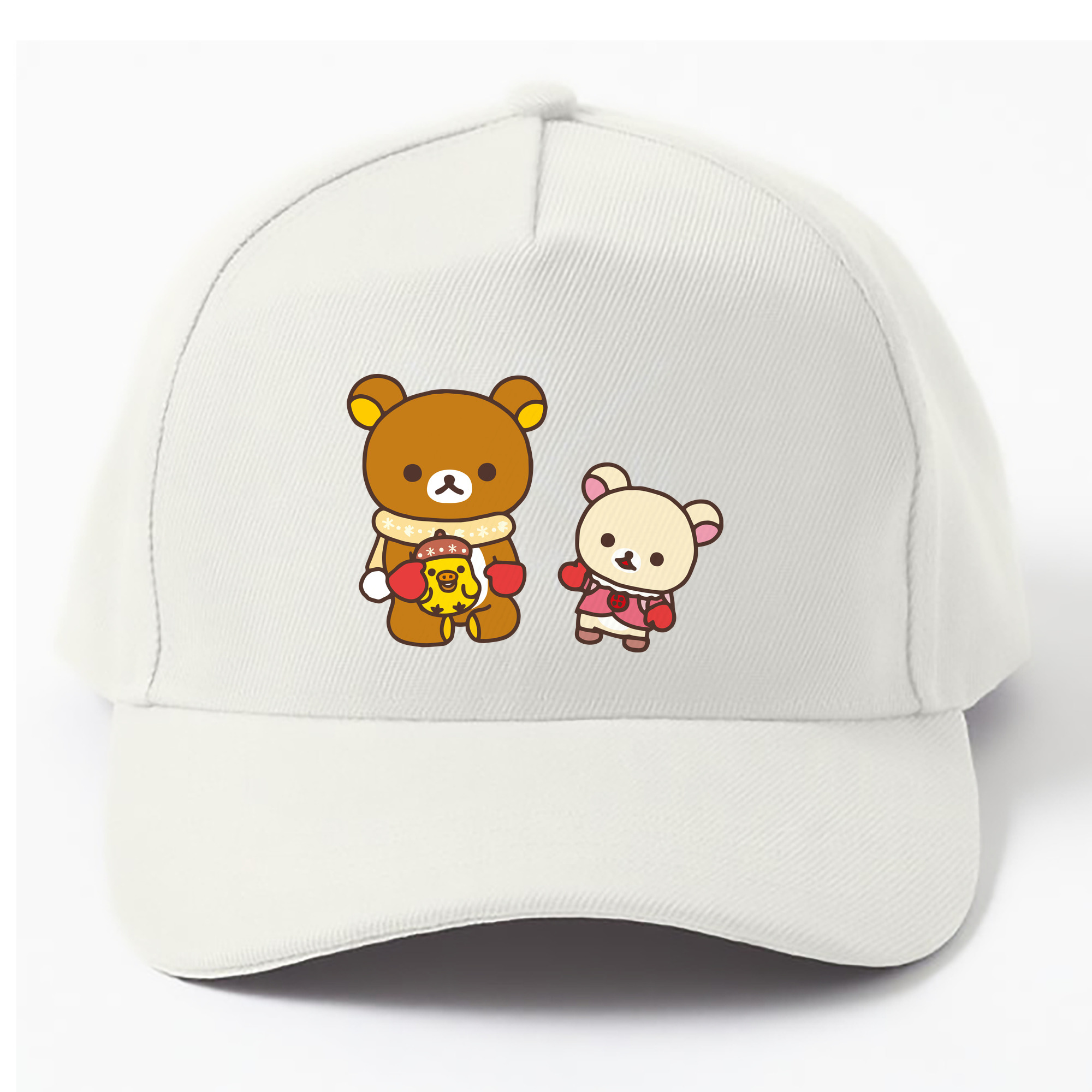 （画像用） リラックマ リラックマ キイロイトリ Rilakkuma Korilakkuma Kiiroitori ベースボールキャップ 綿100％ 男女兼用 帽子 スポーツ
