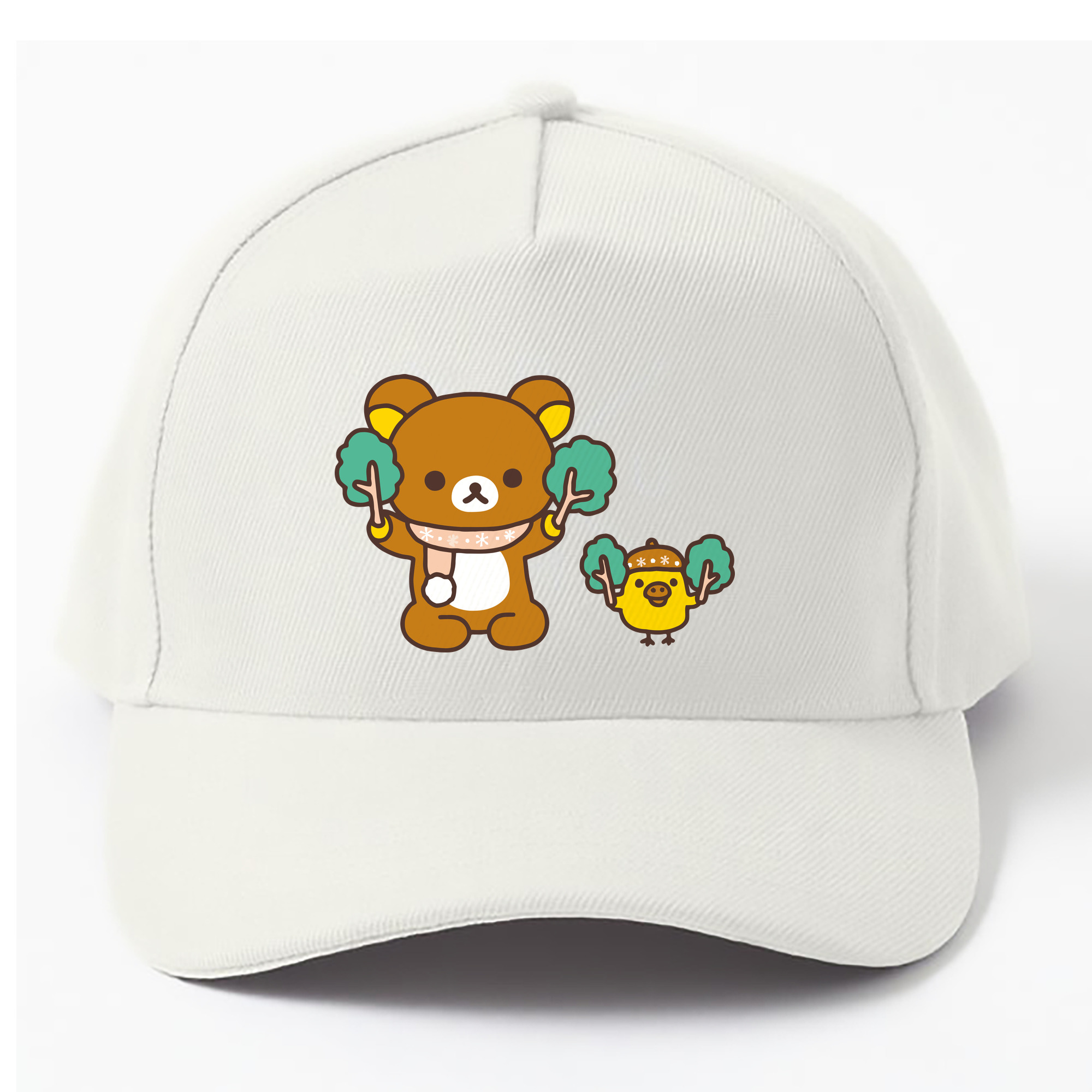 （画像用） リラックマ リラックマ キイロイトリ Rilakkuma Korilakkuma Kiiroitori ベースボールキャップ 綿100％ 男女兼用 帽子 スポーツ